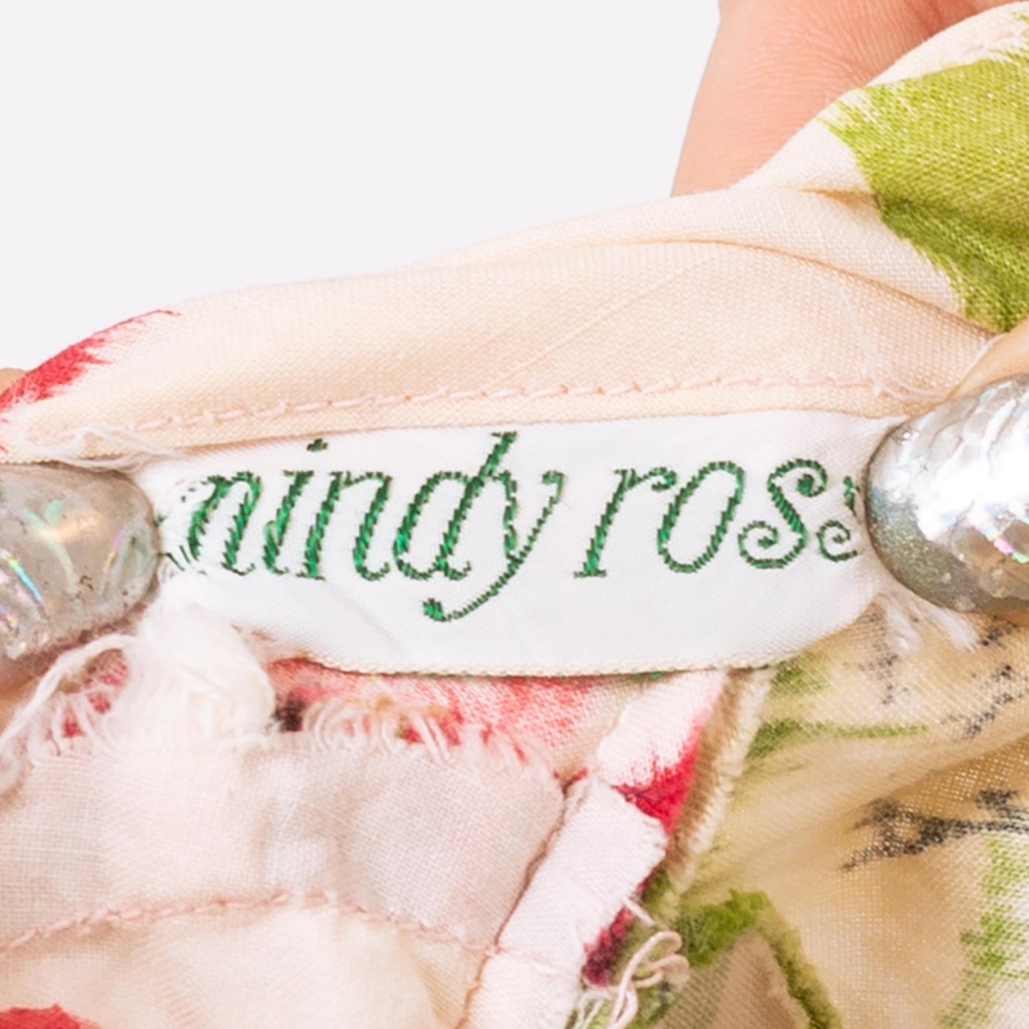 Vintage 1950s Watercolor Floral Fit & Flare Dress - XXS | 50s Mindy Ross Rose Print Garden Party Mini Dress