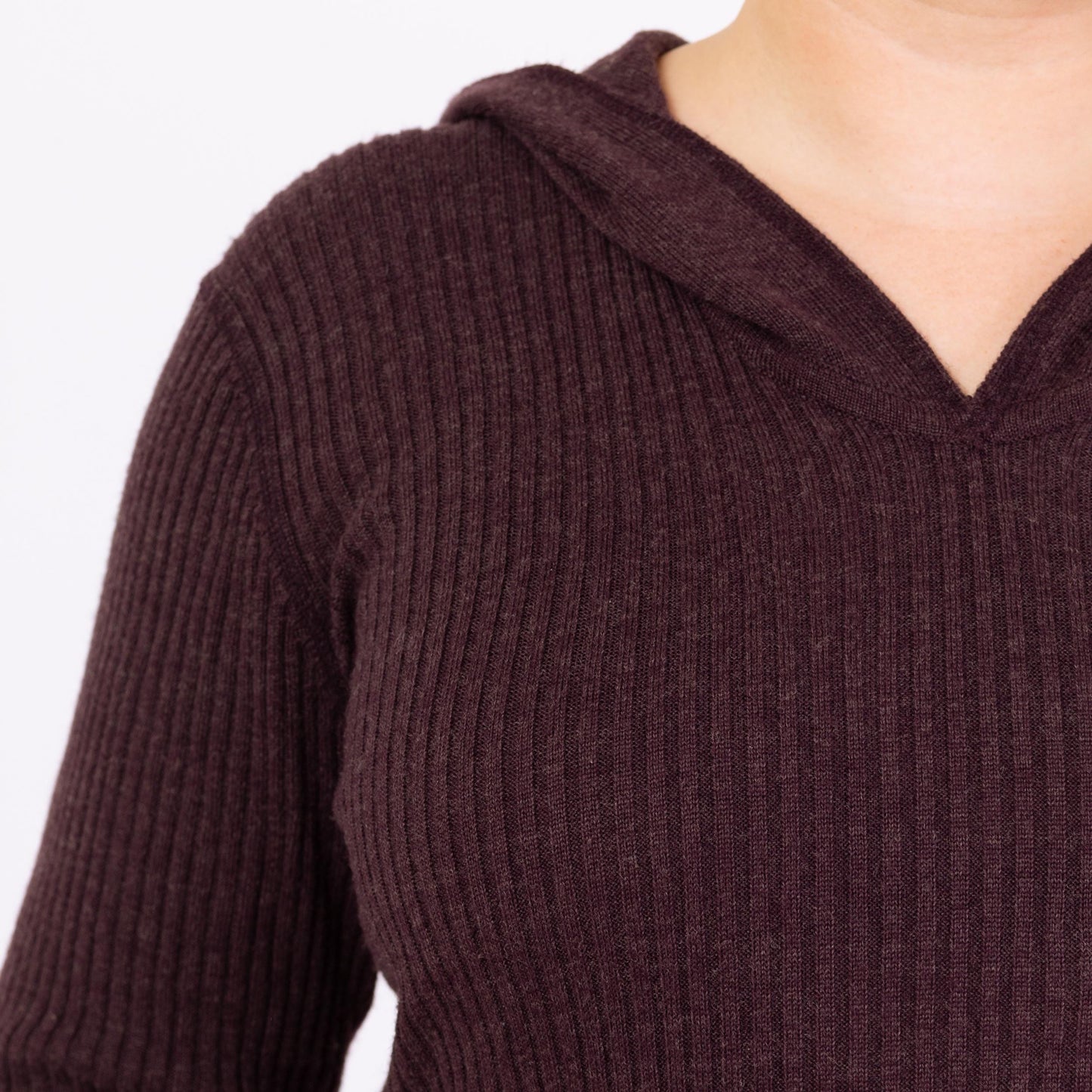 Vintage 90s Hooded Plum Purple Knit Maxi Dress - Extra Large | Ribbed Long Sleeve Whimsigoth Fall Sweater Dress