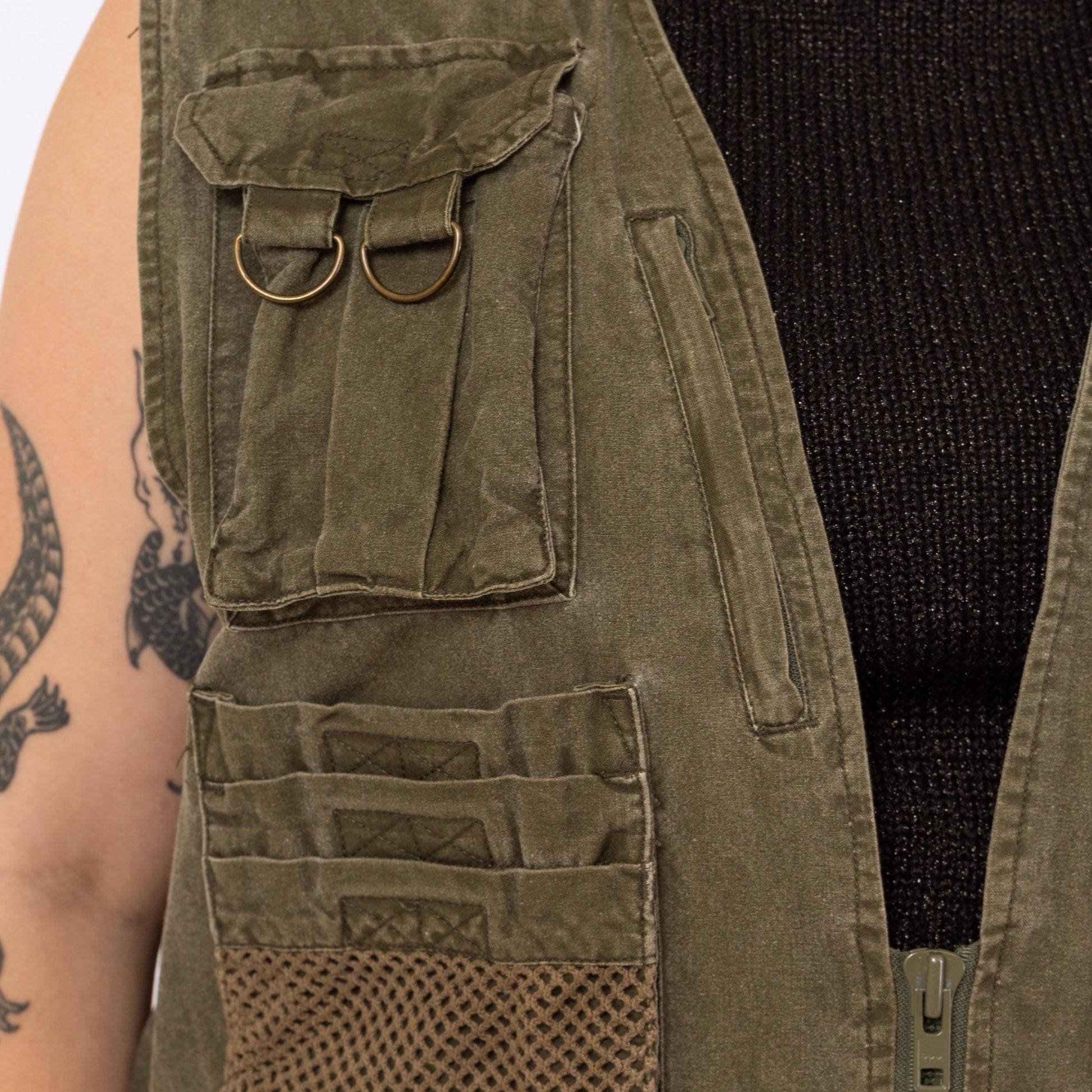 Vintage 80s Banana Republic Army Green Safari Vest - Men's Large, Women's XL | Sleeveless Hiking Outdoor Gear Cargo Field Jacket