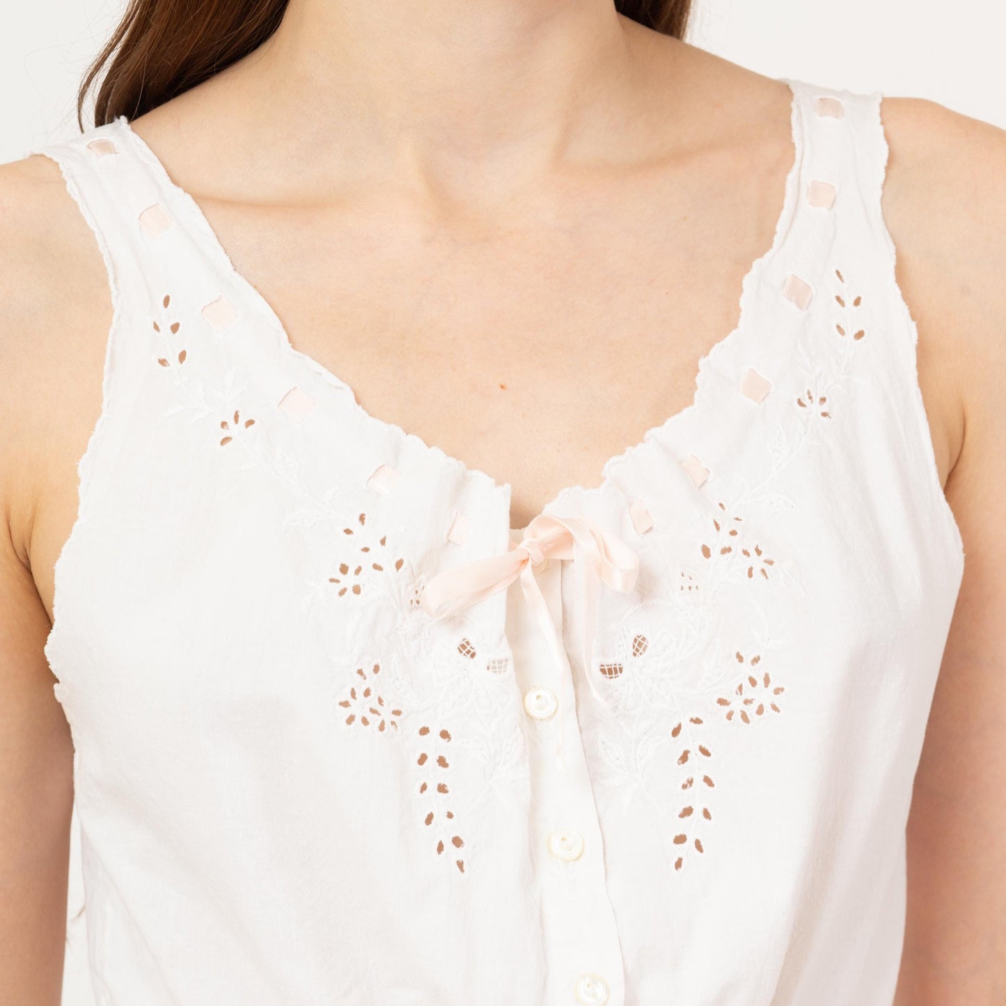 Vintage 80s Ralph Lauren Edwardian Style Corset Cover Top - Small | Boho White Eyelet Ribbon Trim Cinched Waist Cropped Blouse