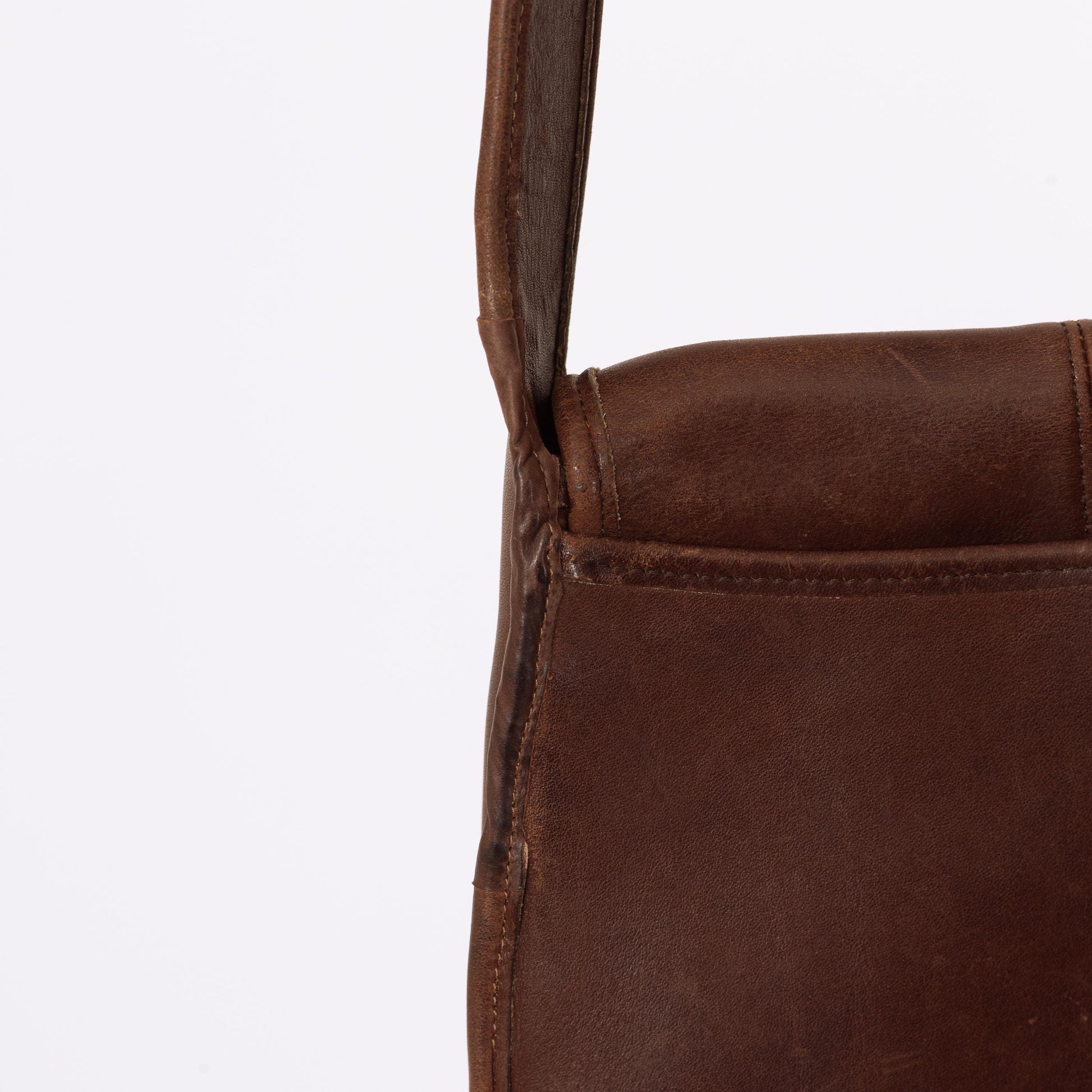 Vintage 90s Coach Ergo Brown Leather Flap Bag | Authentic Designer Purse Style 9034, Classic Luxury, Minimalist Crossbody Shoulder Bag