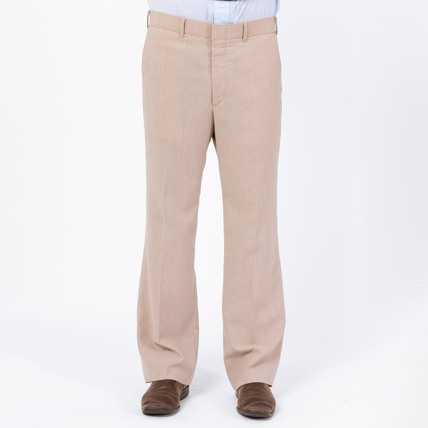 Vintage 70s Levi's Action Slacks - 34x31 | Minimalist Taupe Trousers Bootcut Leg Dress Pants