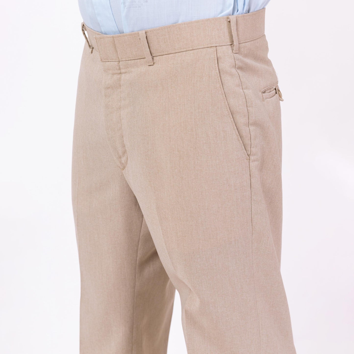 Vintage 70s Levi's Action Slacks - 34x31 | Minimalist Taupe Trousers Bootcut Leg Dress Pants