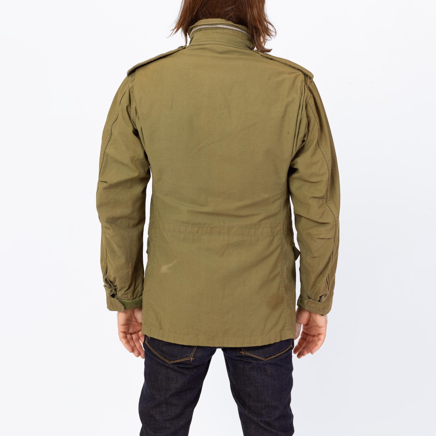 Vintage 70s M65 US Army Field Jacket - Small Long | OG 107 Hooded Olive Drab Vietnam Era Military M-65 Coat