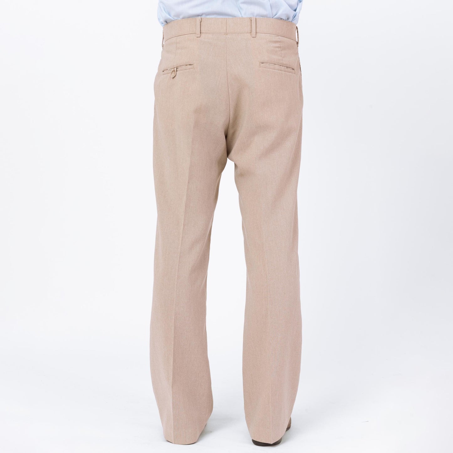 Vintage 70s Levi's Action Slacks - 34x31 | Minimalist Taupe Trousers Bootcut Leg Dress Pants