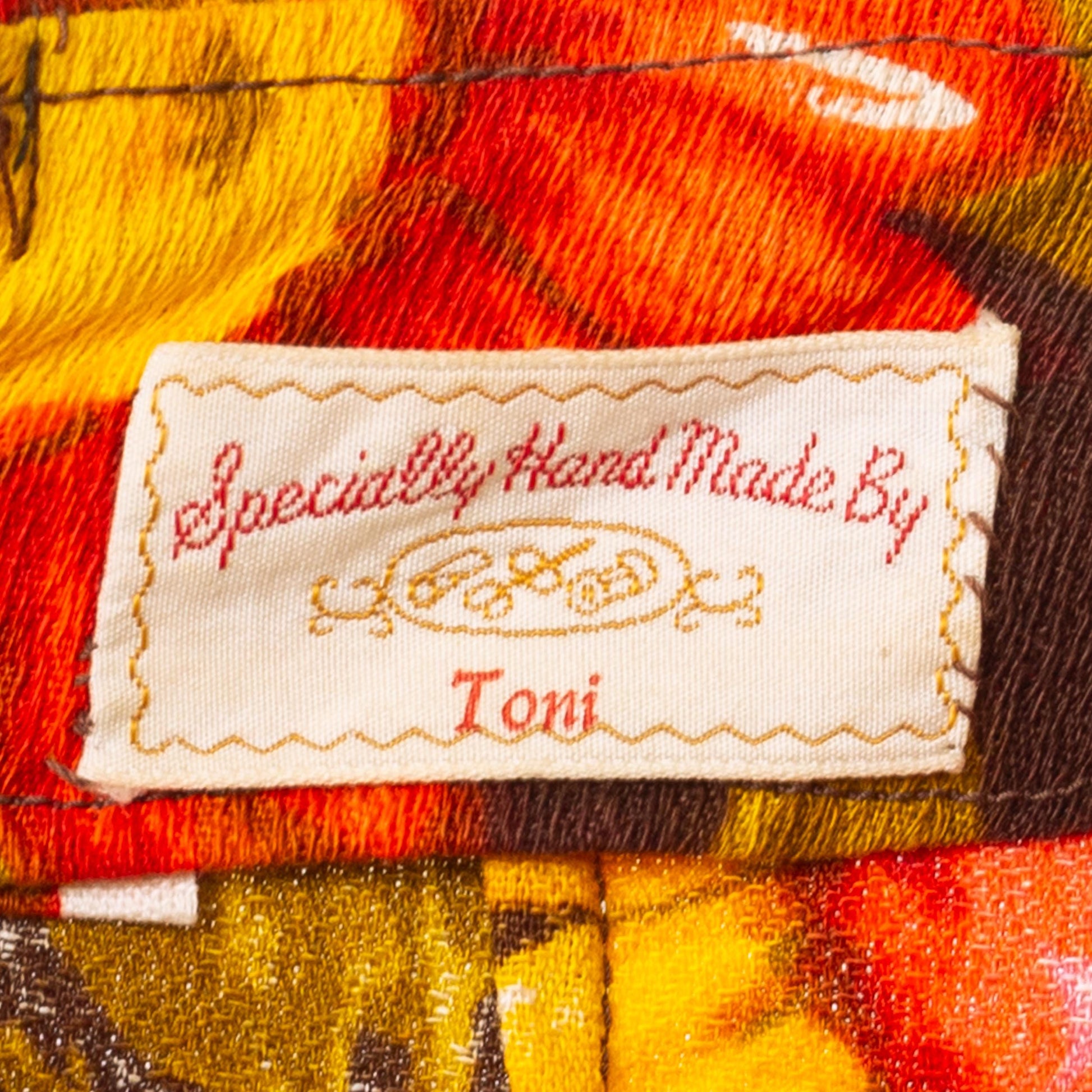 Vintage 70s Sunflower Print Puff Sleeve Prairie Maxi Dress - Extra Small | Boho Hawaiian Barkcloth Floral Hippie Gown