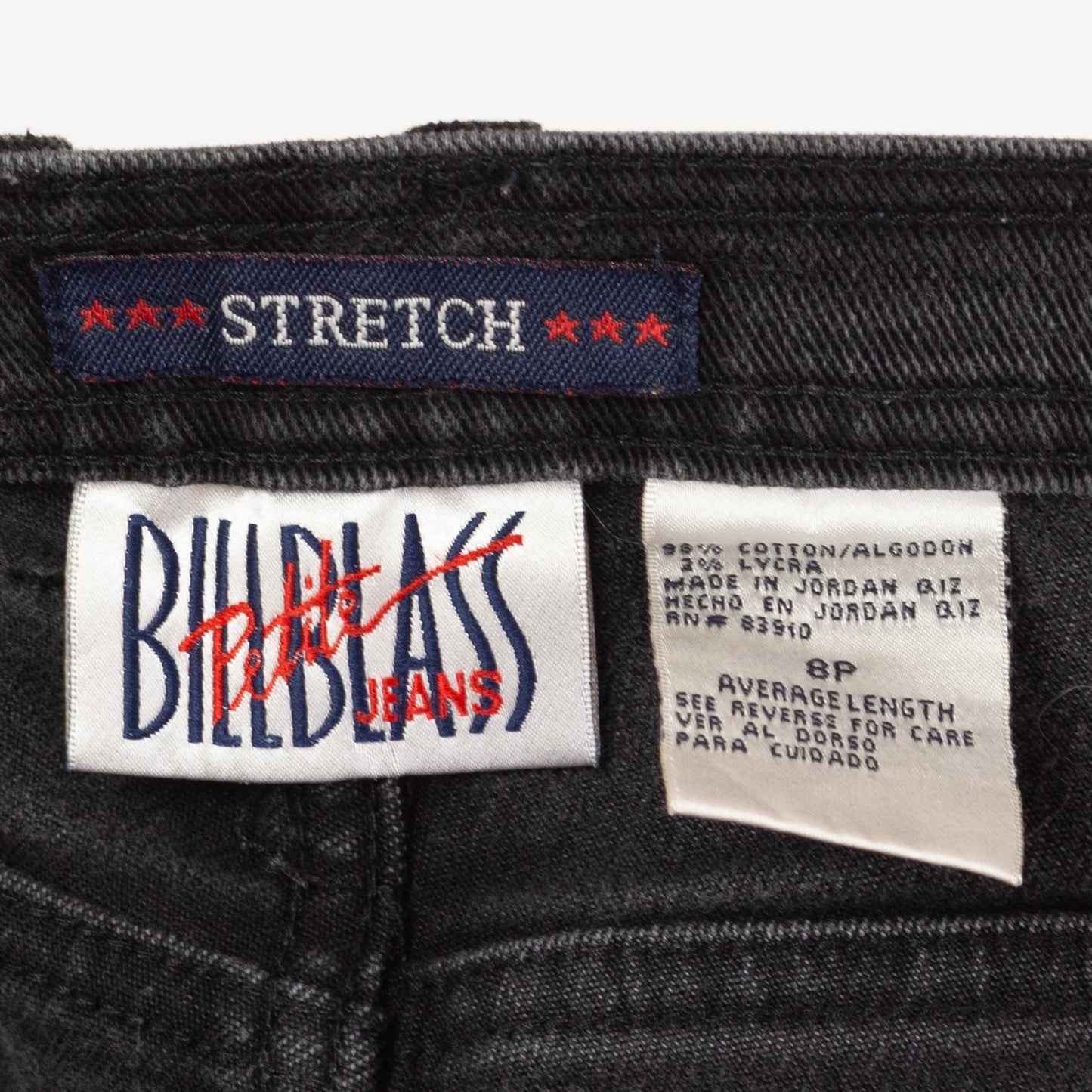 Vintage 90s Faded Black High Waisted Ankle Jeans - Medium, 29"-31" Waist | Bill Blass Denim Stretchy Curvy Fit Mom Jeans