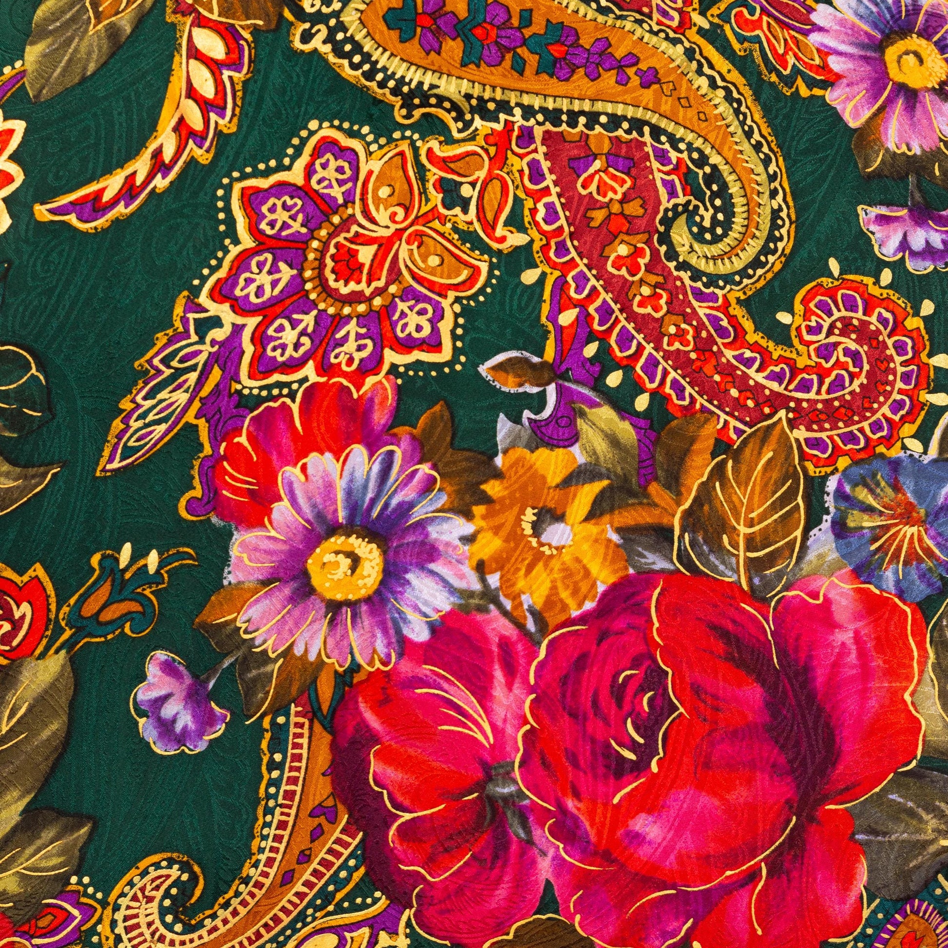 Vintage 90s Victoria's Secret Silk Floral Mini Robe - Medium to Large | Boho Paisley Print Satin Loungewear Kimono