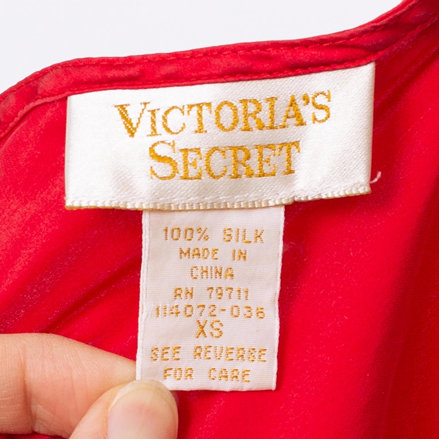 Vintage 90s Victoria's Secret Red Silk Halter Nightgown - Extra Small | Pinup Negligee Nightie Maxi Sexy High Slit Slip Dress