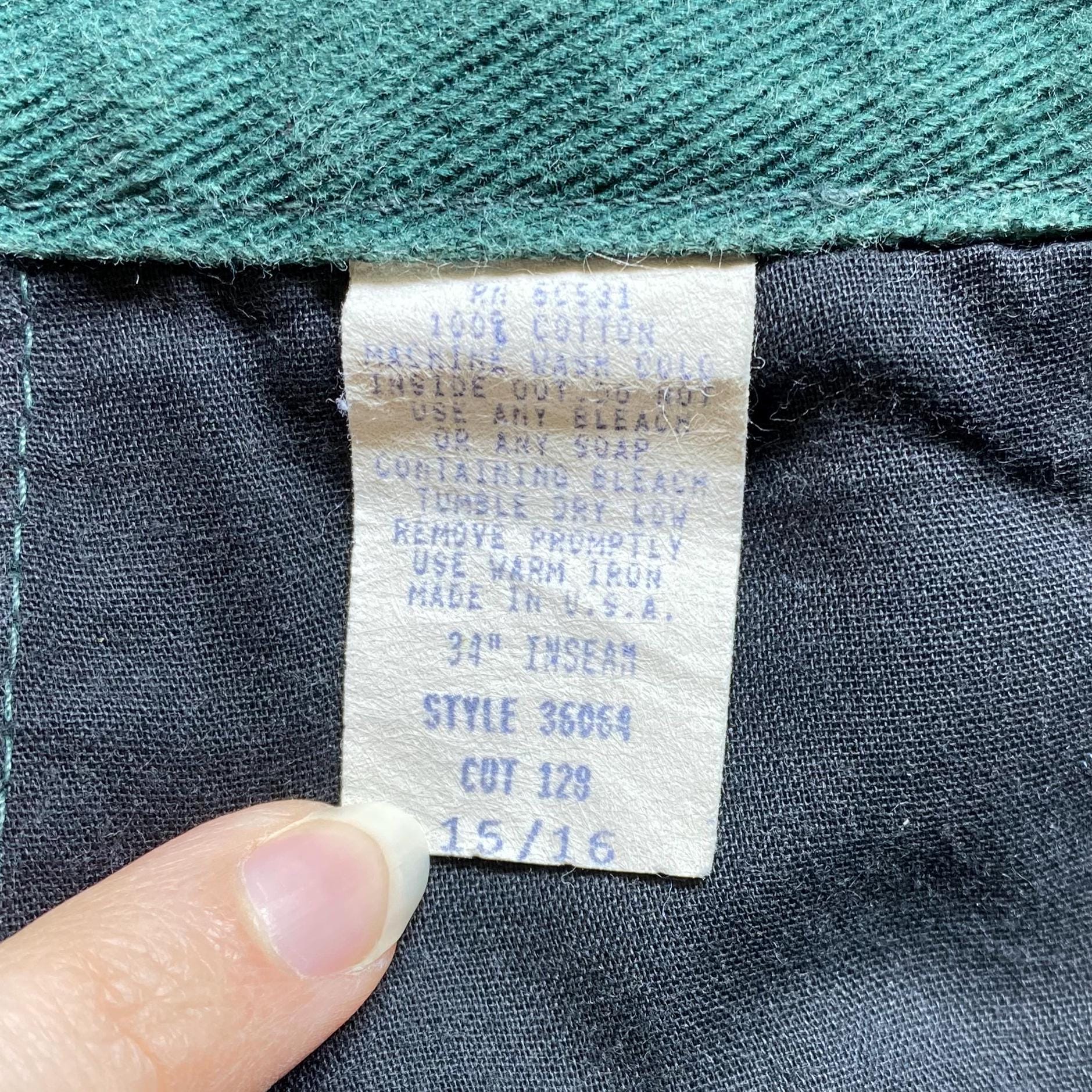 Vintage 90s Roughrider Western Forest Green Concho Jeans - Large, 32" Waist | Circle T High Waisted Denim Tapered Leg Mom Jeans