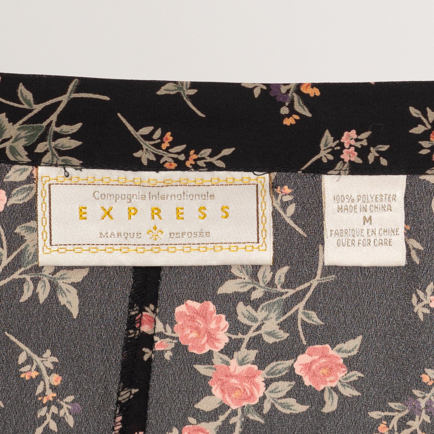 Vintage 90s Express Sheer Black Floral Maxi Wrap Skirt - Medium | Compagnie Internationale Boho Flower Print Long Summer Skirt