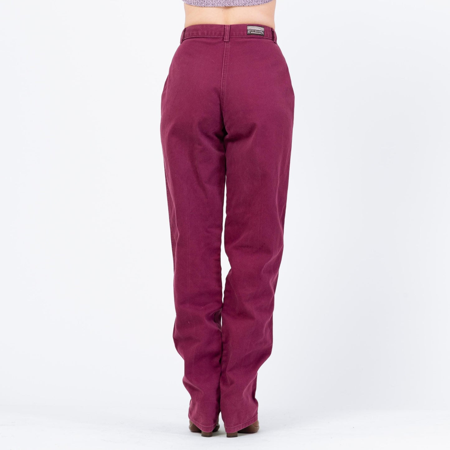 Vintage 90s Rockies Magenta High Waisted Western Jeans - Medium Long, 28" Waist | Pink Purple Denim Tall Tapered Leg Mom Jeans