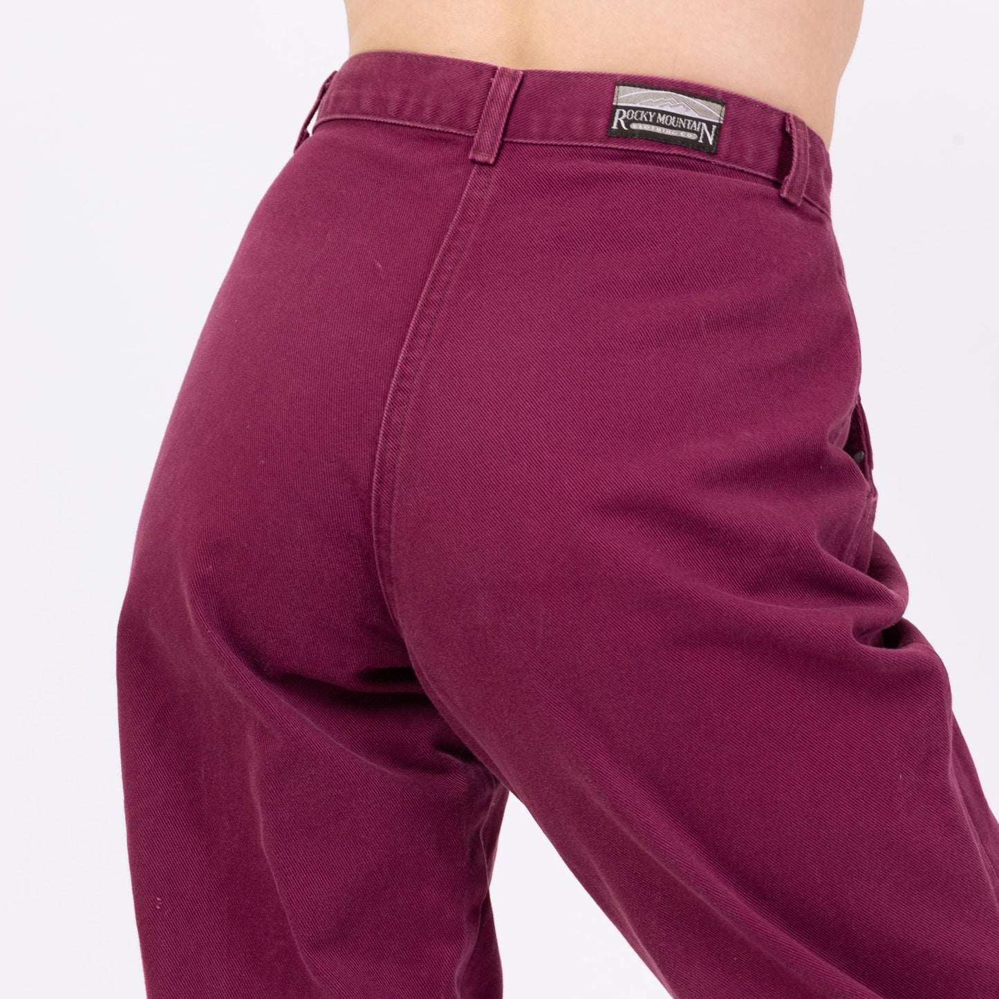 Vintage 90s Rockies Magenta High Waisted Western Jeans - Medium Long, 28" Waist | Pink Purple Denim Tall Tapered Leg Mom Jeans