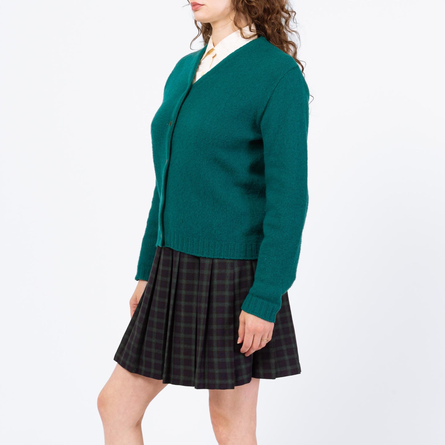 Vintage 60s Jantzen Teal Green Cardigan - Medium