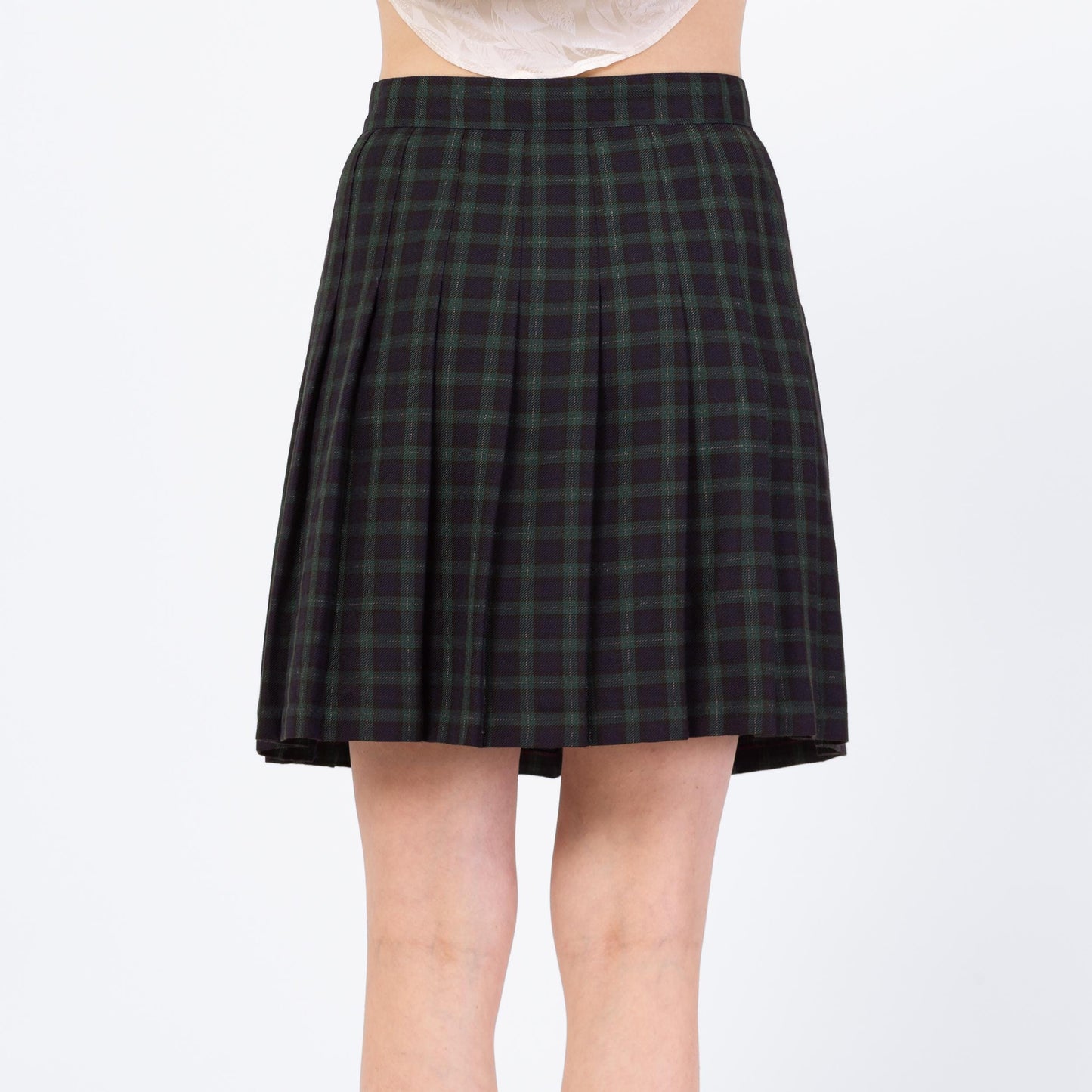 Vintage 90s Black Watch Tartan Plaid Schoolgirl Mini Skirt - Medium to Large, 30" Waist