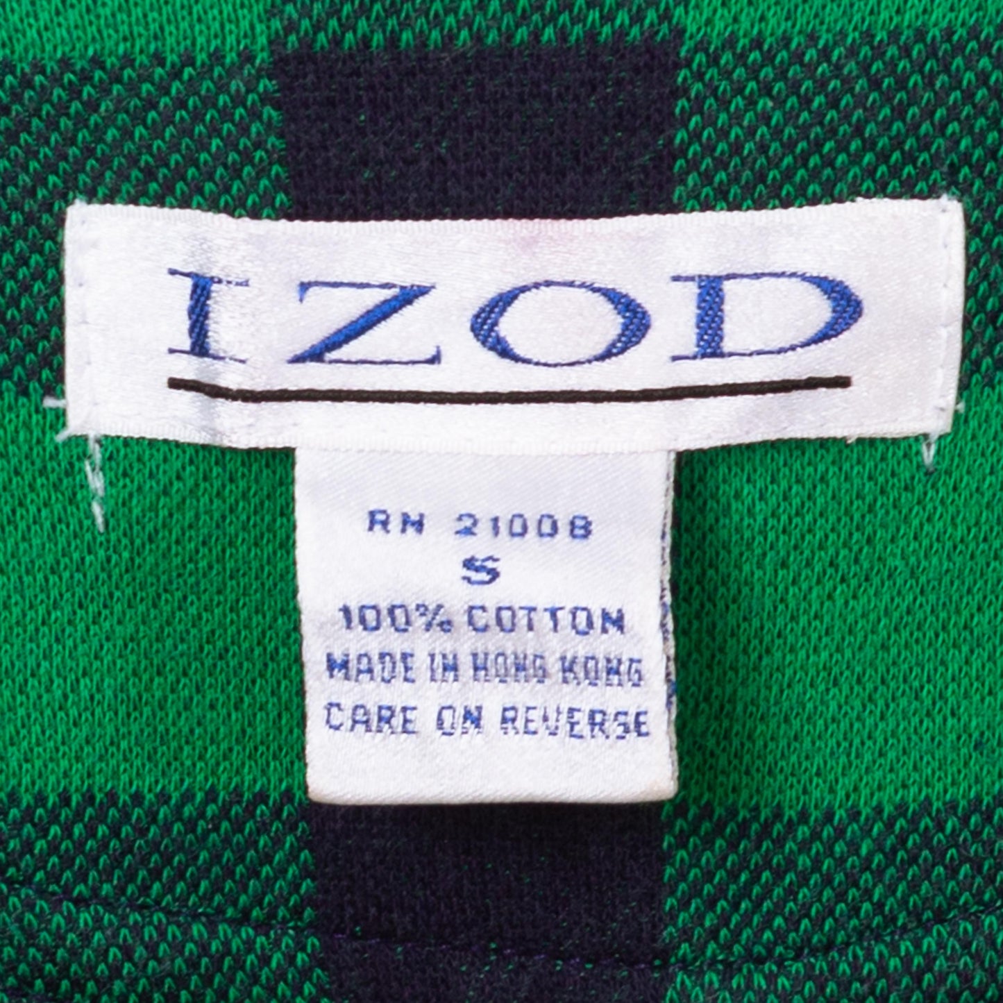 Vintage 90s Izod Green Gingham Pinafore Midi Dress - Small