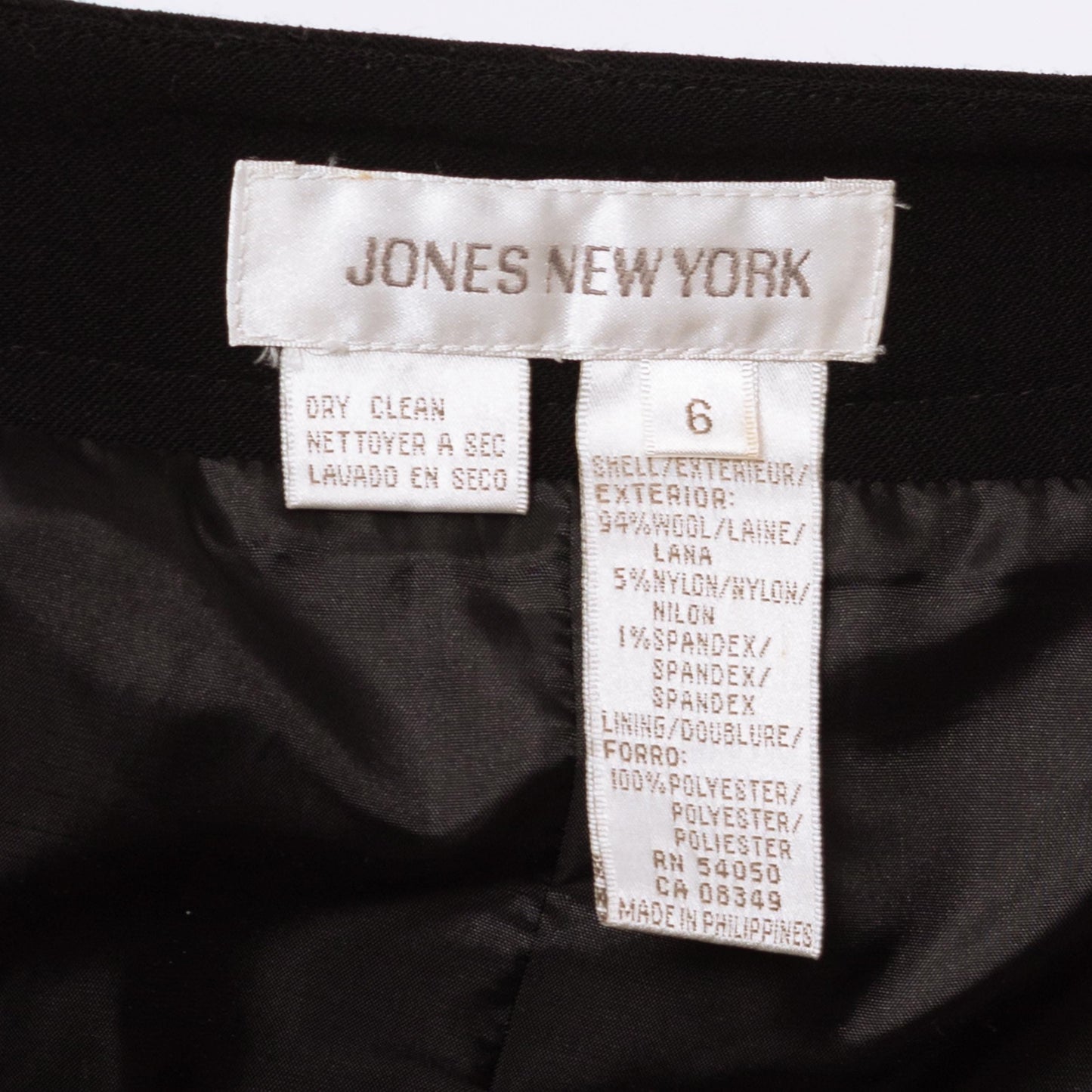 Vintage 90s Black Wool Maxi Pencil Skirt - Small, 26" Waist