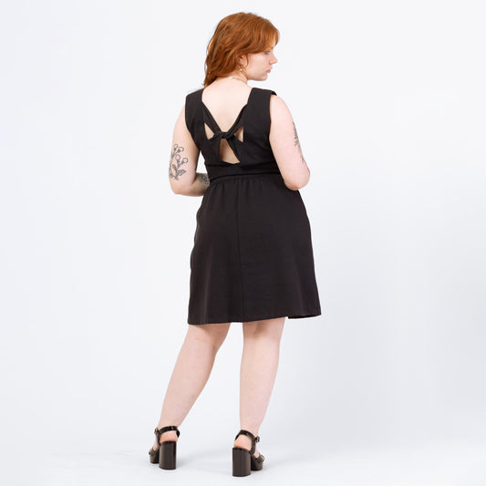 Vintage 80s Lanz Keyhole Back Little Black Dress - Medium