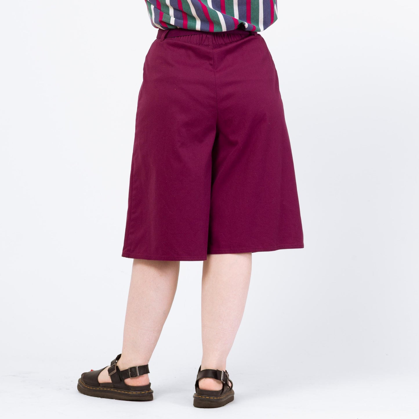 Vintage 80s Magenta High Waisted Long Shorts - Medium to Large, 29"-32" Waist