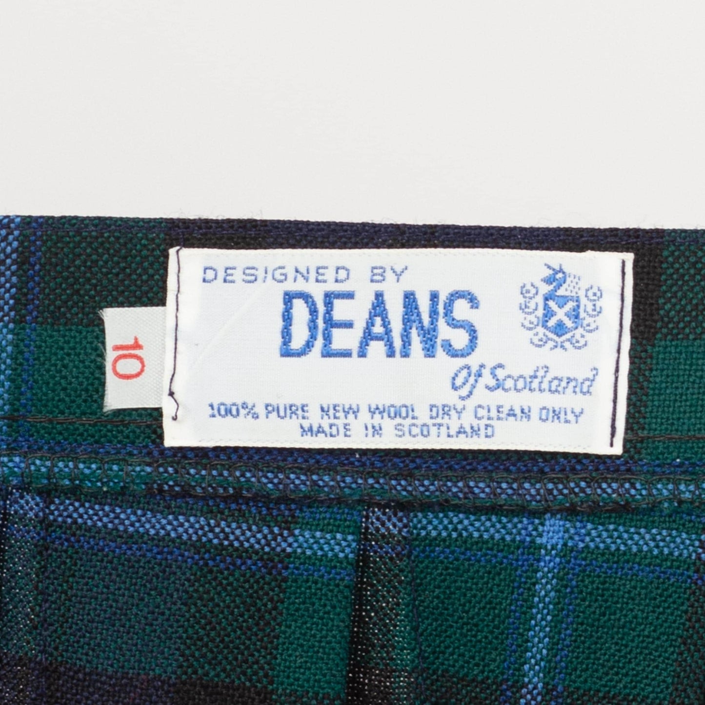 Vintage 80s Dark Plaid Wool Midi Skirt - Medium, 29" Waist