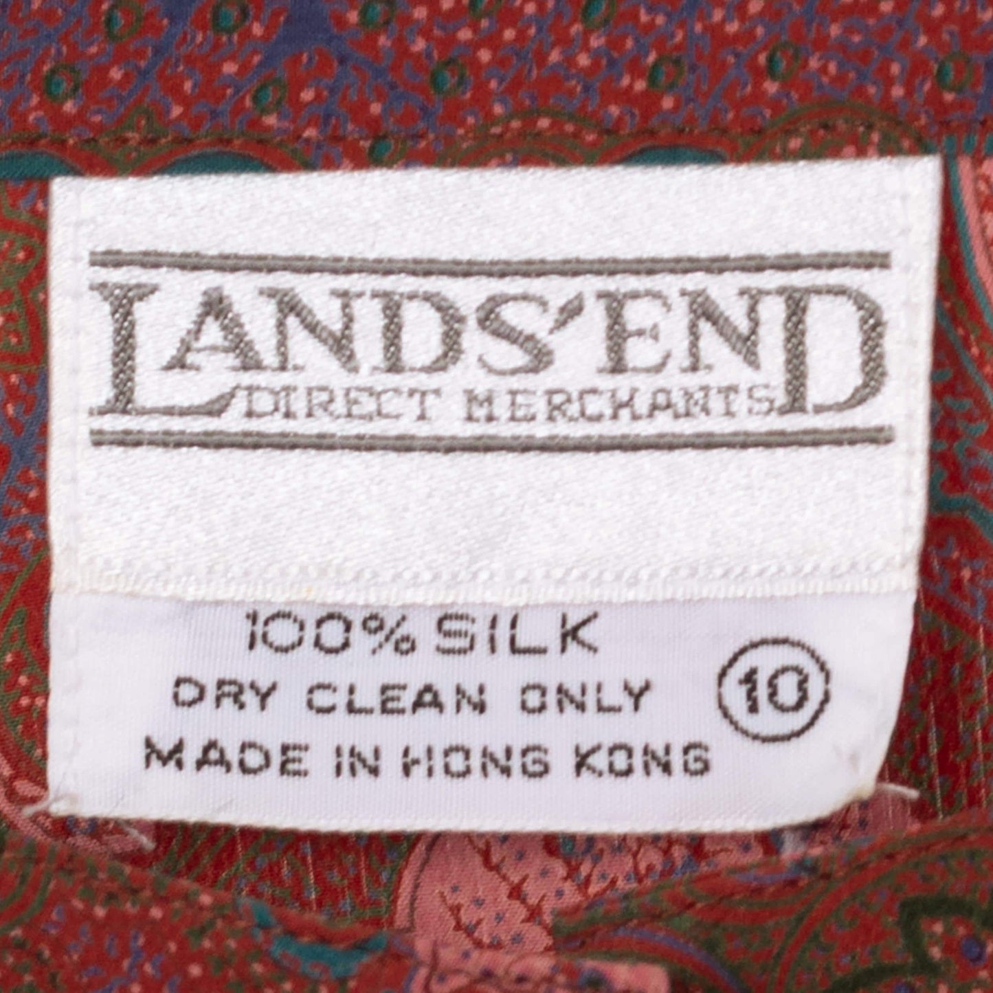 Vintage 90s Silk Paisley Balloon Sleeve Shirtdress - Medium