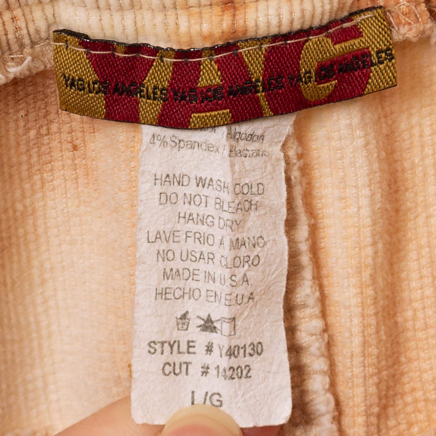 Vintage 90s Y2K Tie Dye Corduroy Flared Pants - Large | Western Pants, Mid Rise Bootcut Trousers