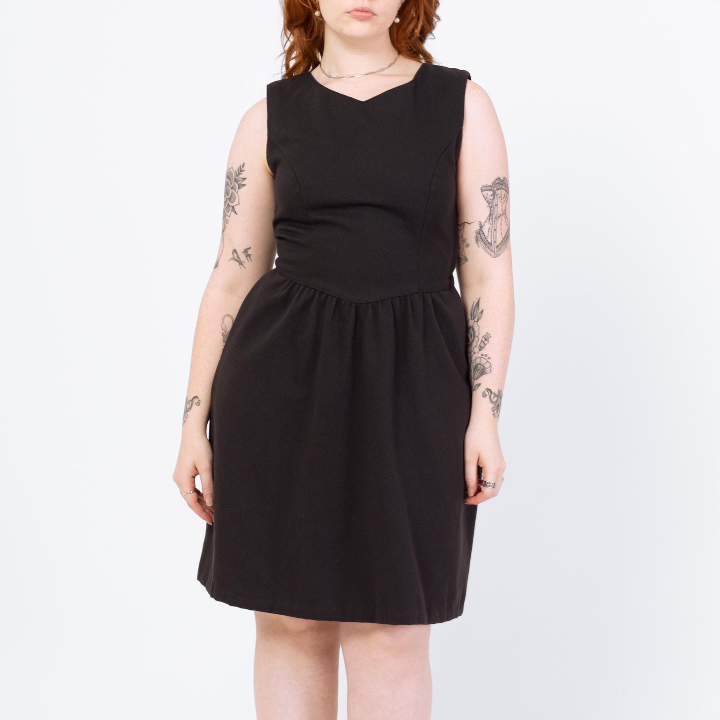 Vintage 80s Lanz Keyhole Back Little Black Dress - Medium