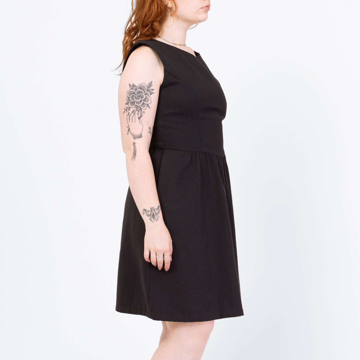 Vintage 80s Lanz Keyhole Back Little Black Dress - Medium