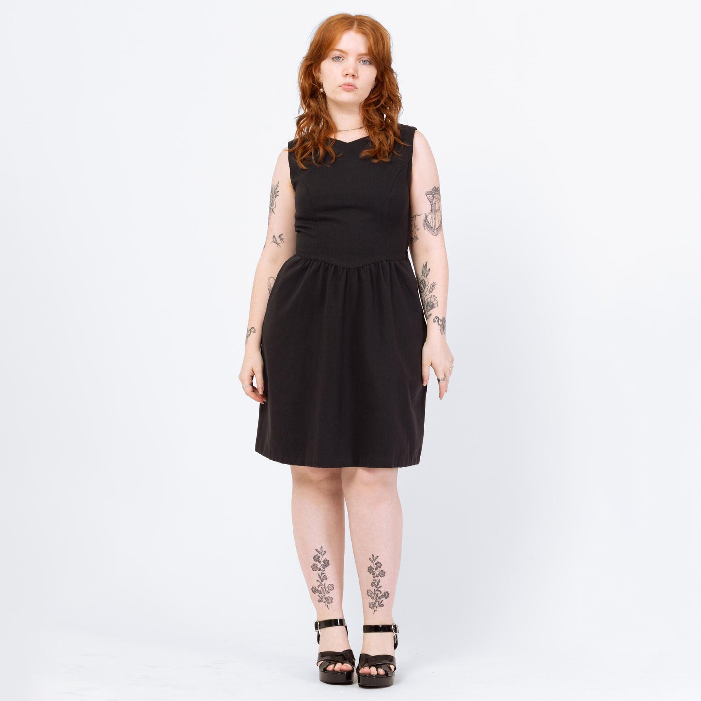 Vintage 80s Lanz Keyhole Back Little Black Dress - Medium