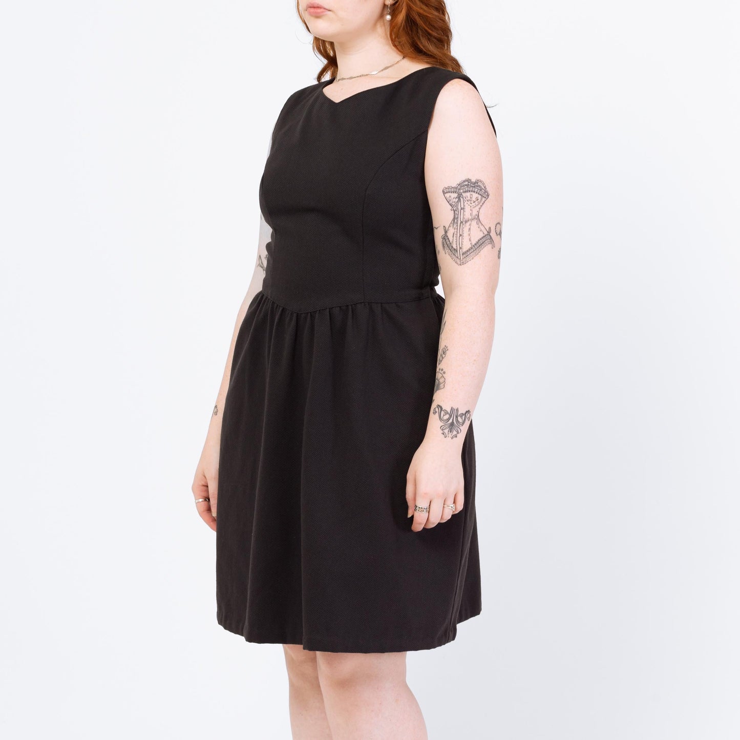 Vintage 80s Lanz Keyhole Back Little Black Dress - Medium