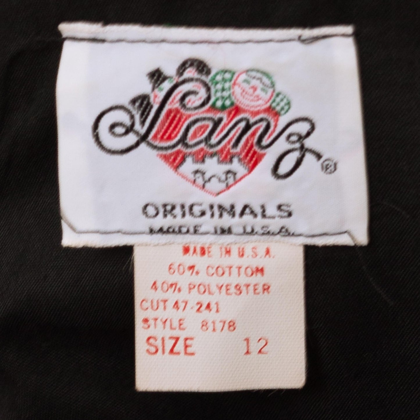Vintage 80s Lanz Keyhole Back Little Black Dress - Medium