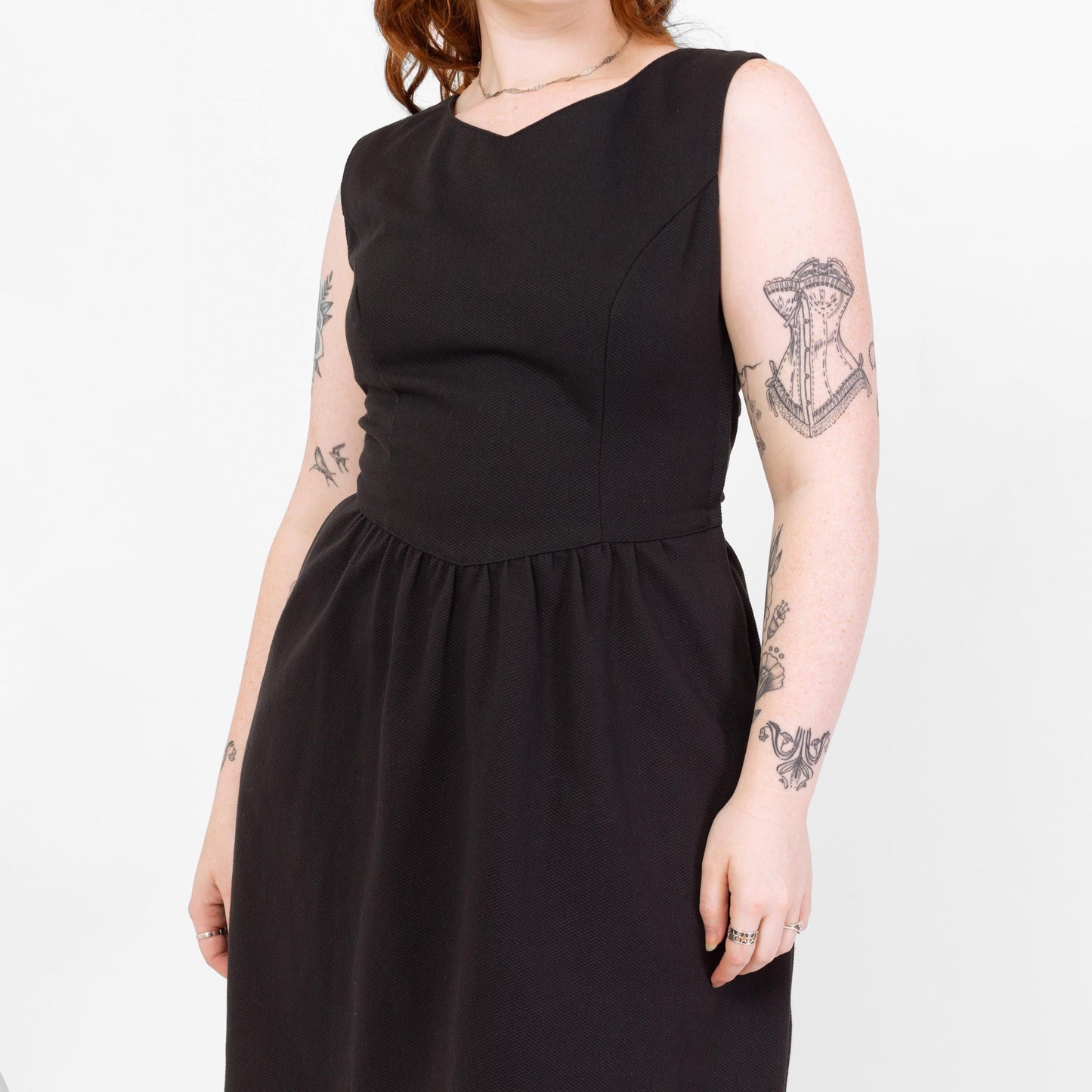 Vintage 80s Lanz Keyhole Back Little Black Dress - Medium