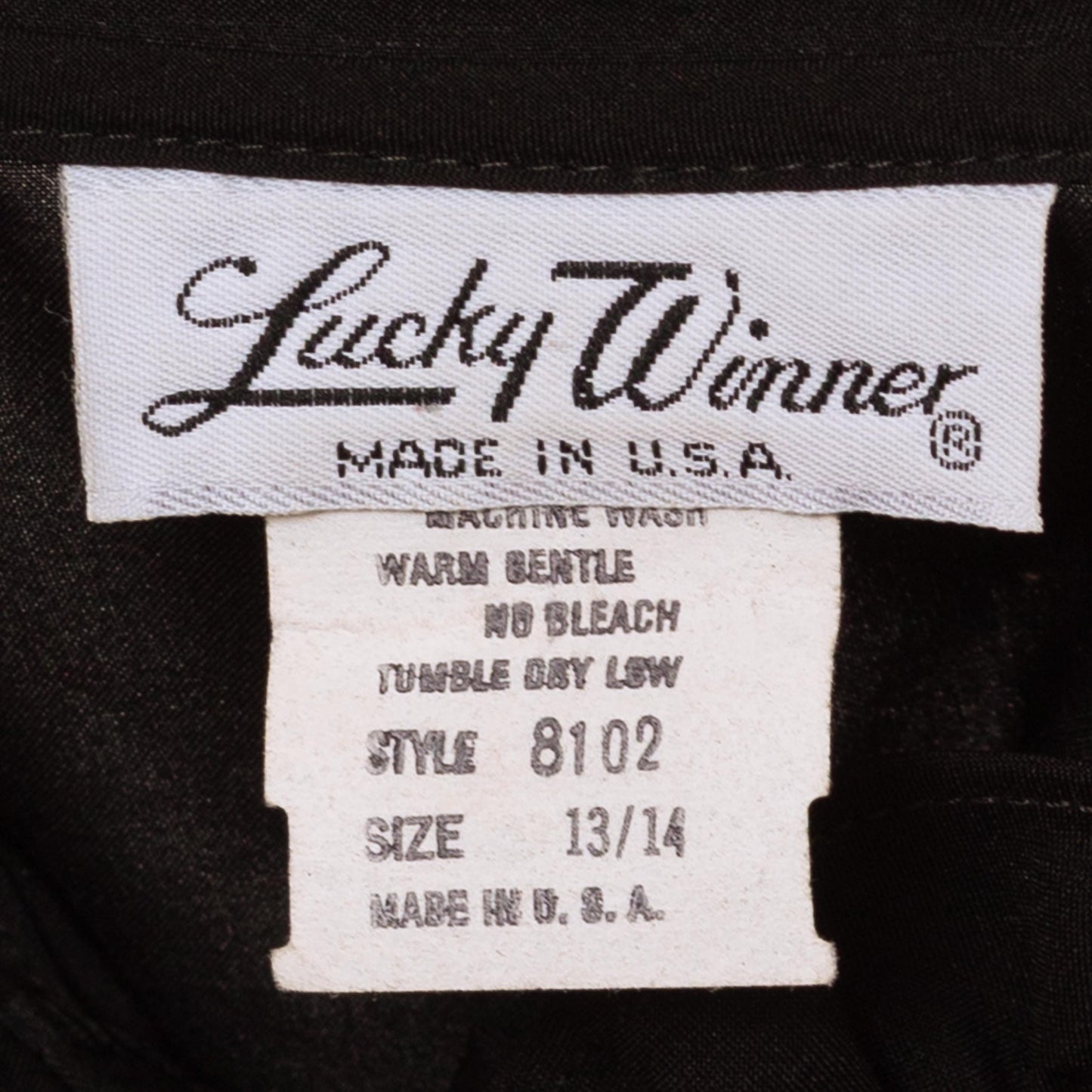 Vintage 70s Black Ascot Tie Blouse - Large