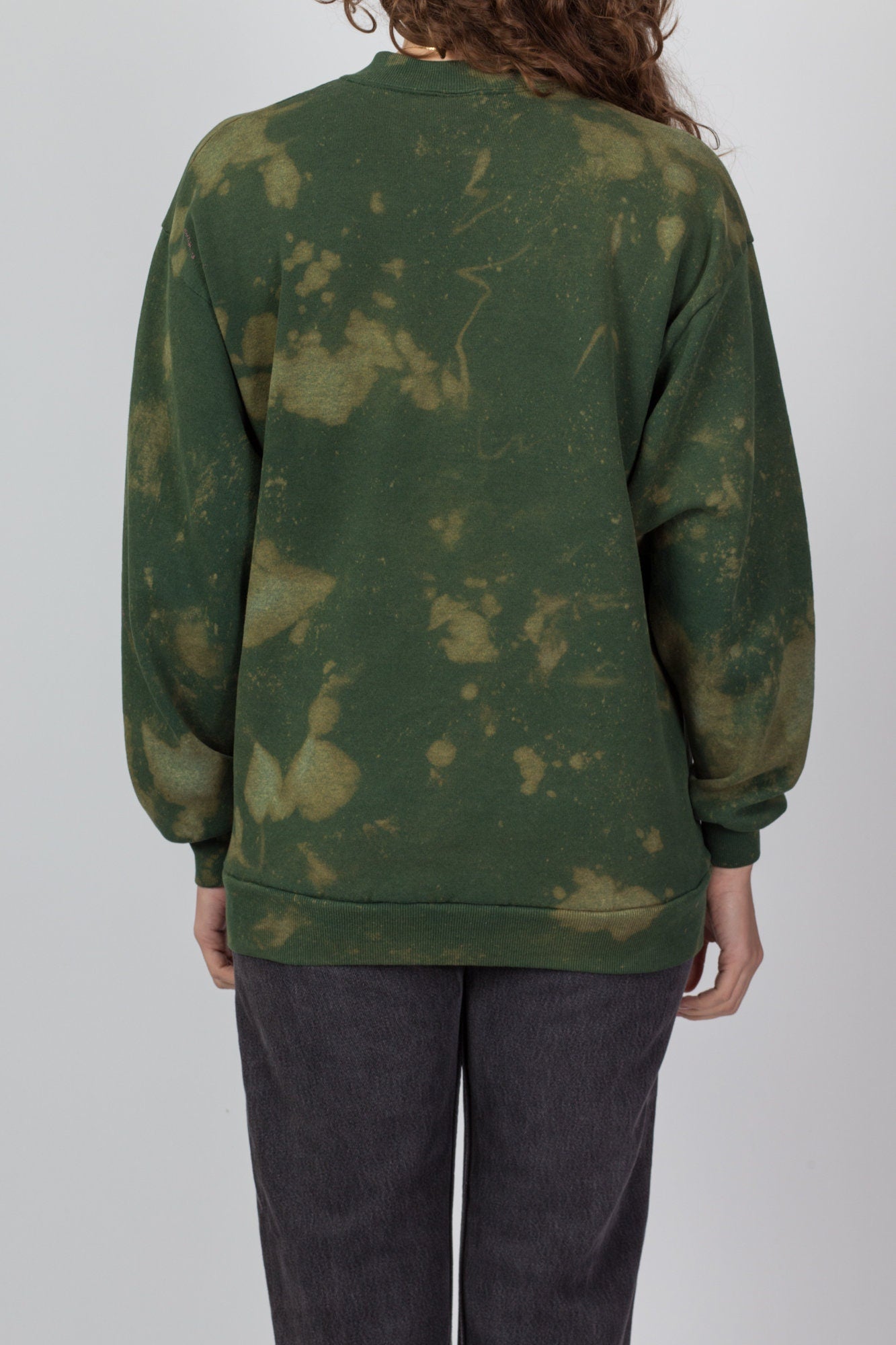 90s Ice Dye Varsity Patch Sweatshirts - Blue, Green, & Copper