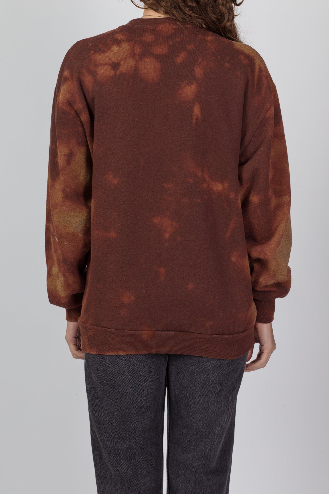 90s Ice Dye Varsity Patch Sweatshirts - Blue, Green, & Copper