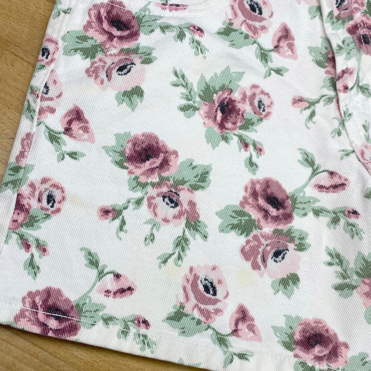 Vintage Bongo High Waisted Floral Jean Shorts - Petite Extra Small, 24"