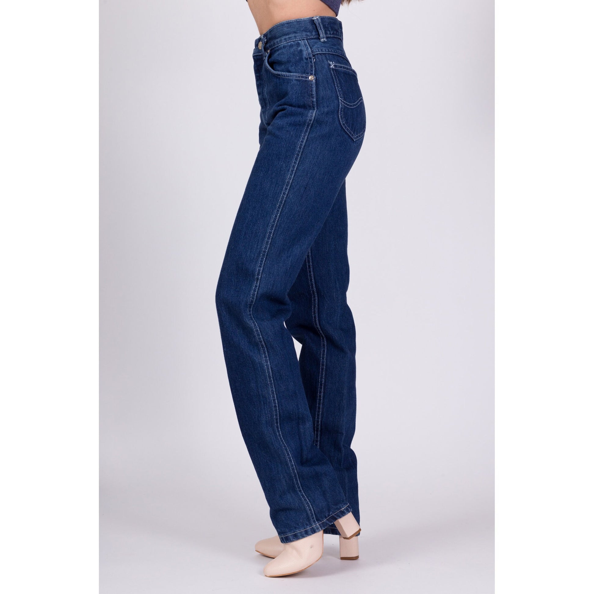 80s Lee Riders High Waisted Dark Wash Jeans - Extra Small, 23"