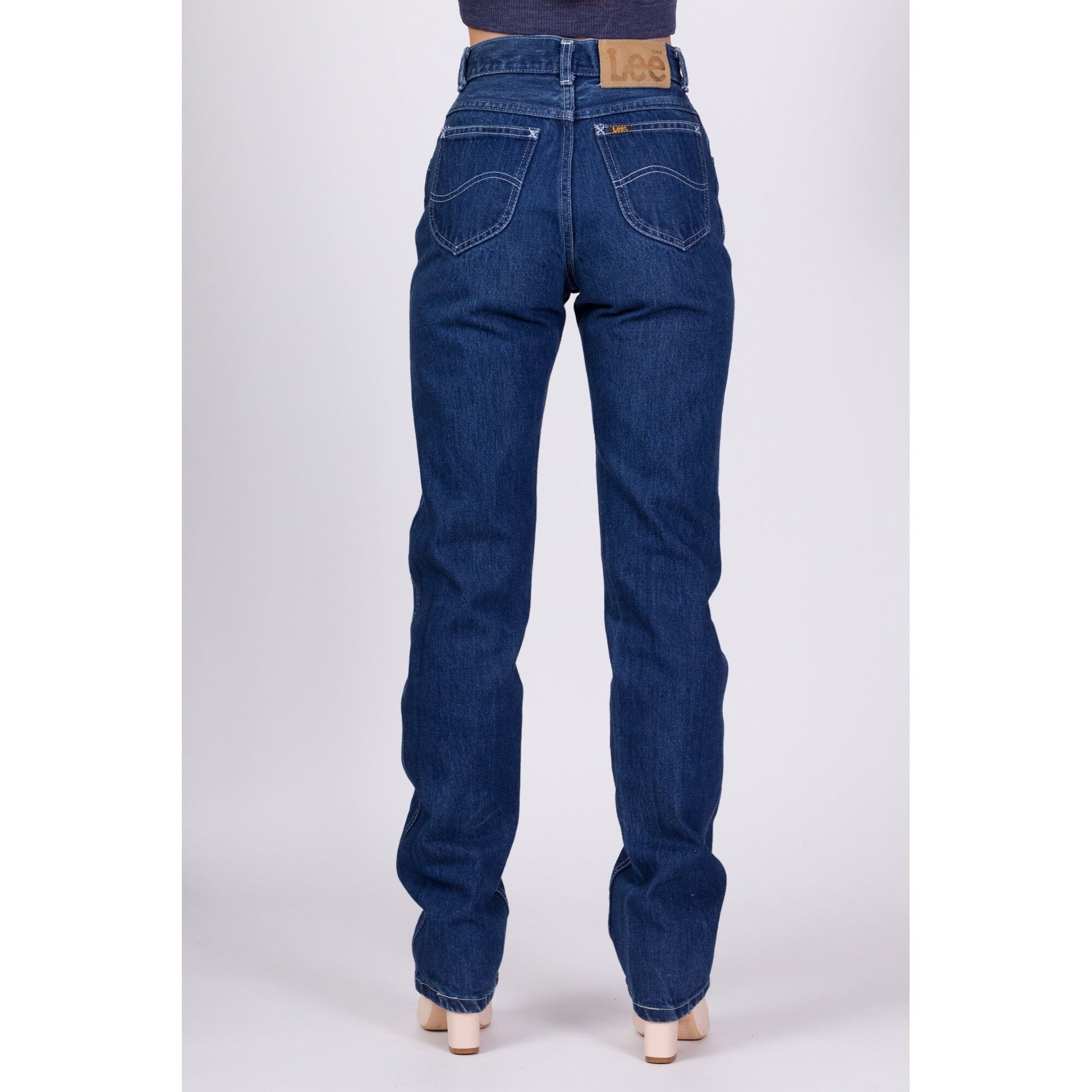 80s Lee Riders High Waisted Dark Wash Jeans - Extra Small, 23"