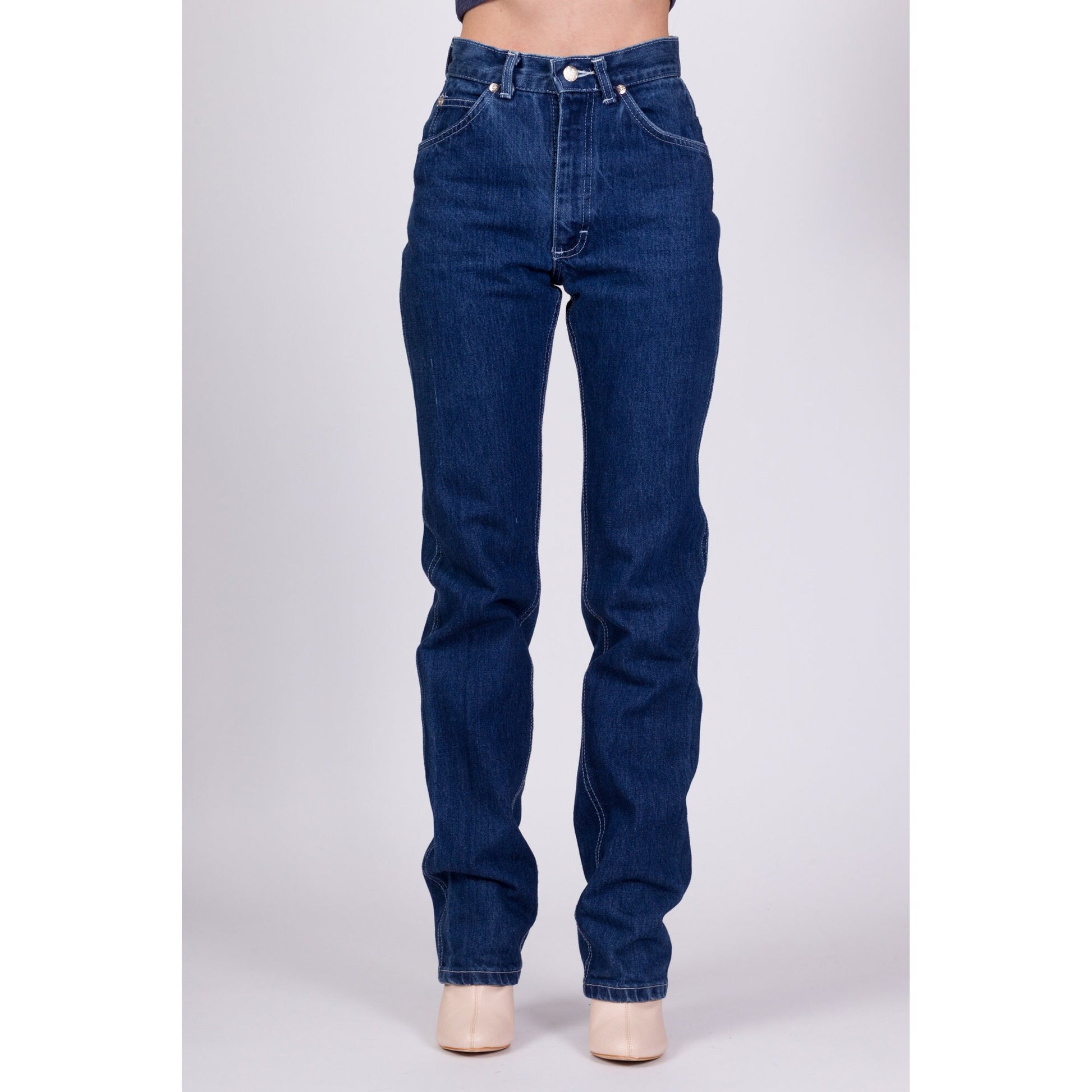 80s Lee Riders High Waisted Dark Wash Jeans - Extra Small, 23"