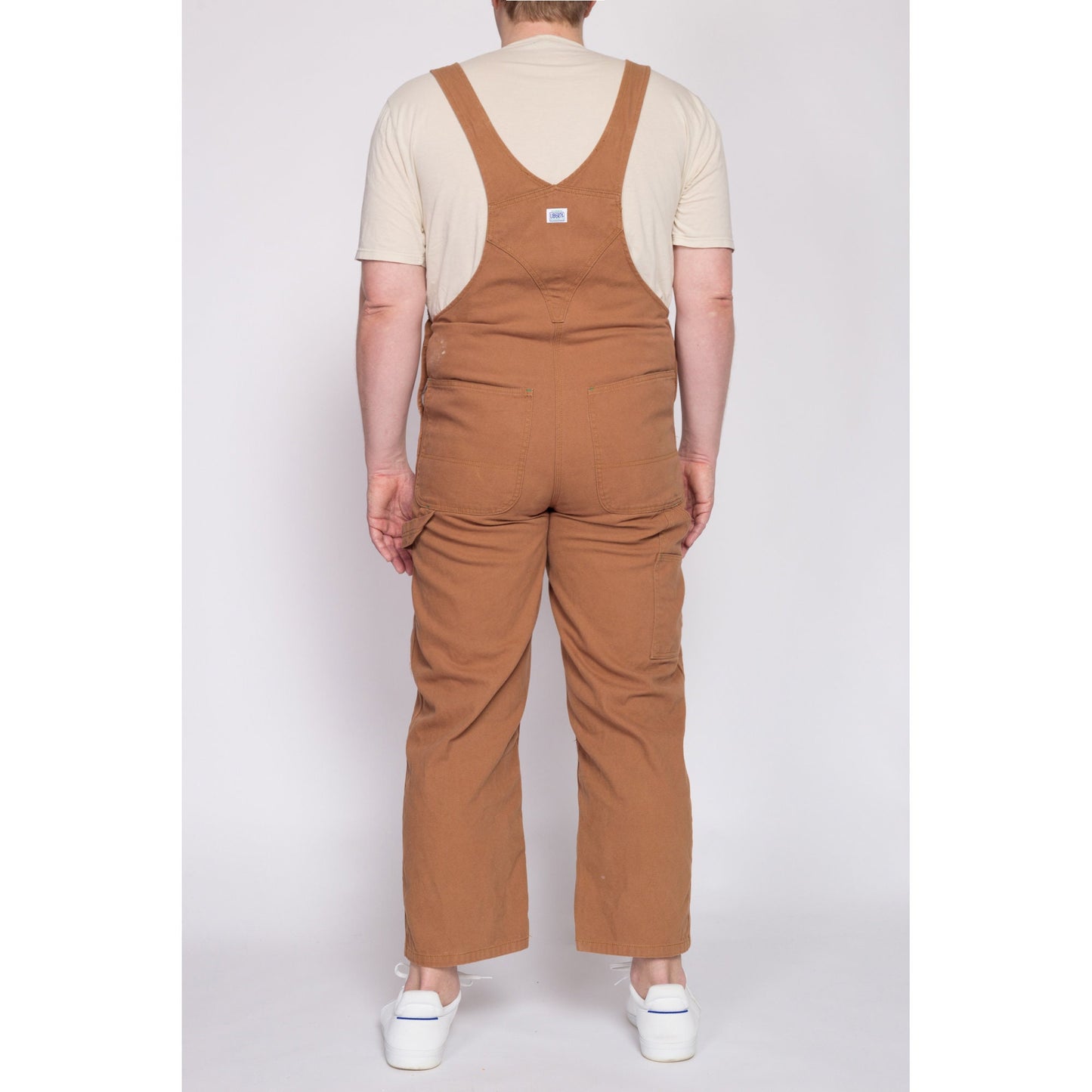 Vintage Liberty Tan Canvas Overalls - 38x30 | 90s Y2K Workwear Jumpsuit