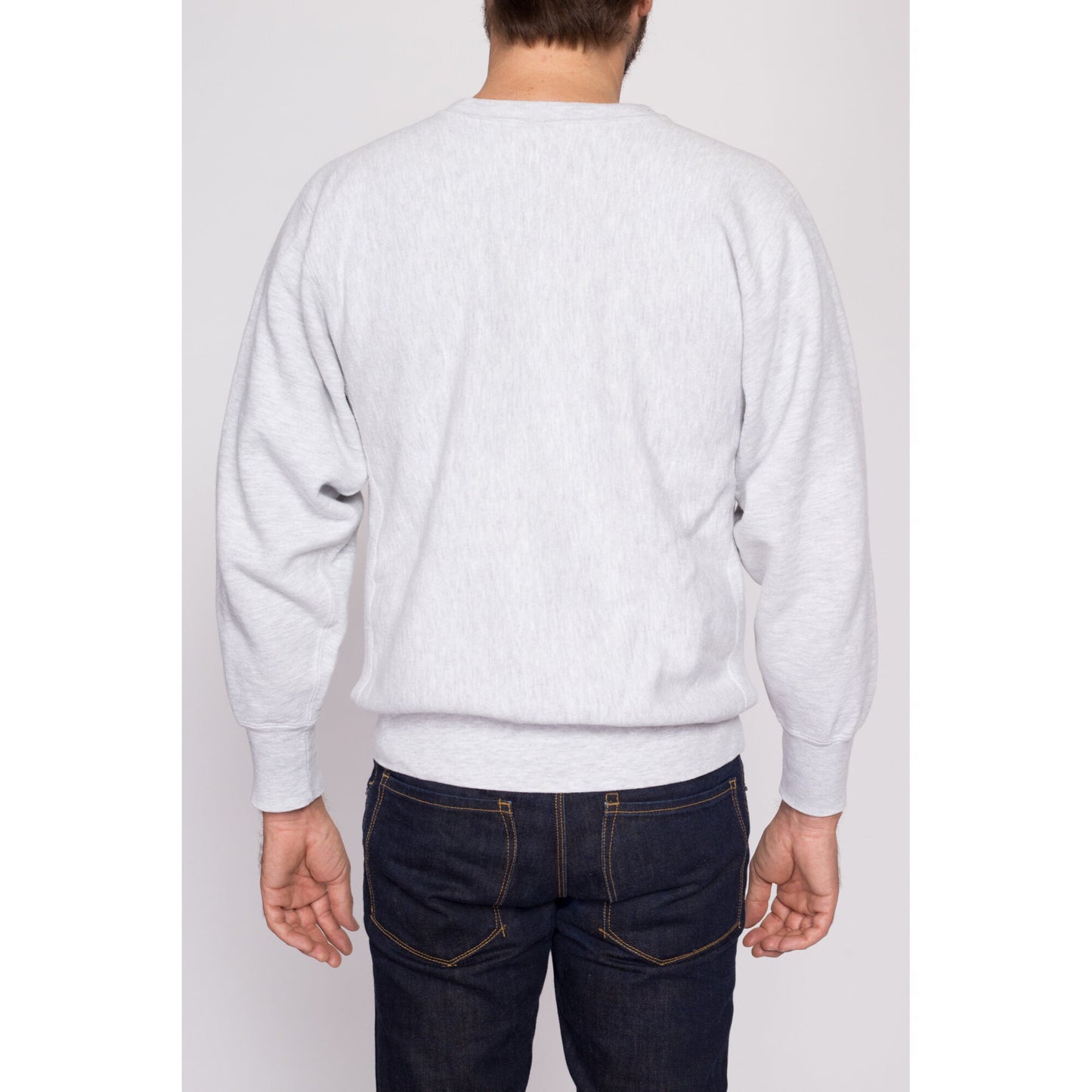M| 90s University Of Michigan Champion Reverse Weave Sweatshirt - Men's Medium | Vintage Heather Grey Collegiate Crew Neck Pullover
