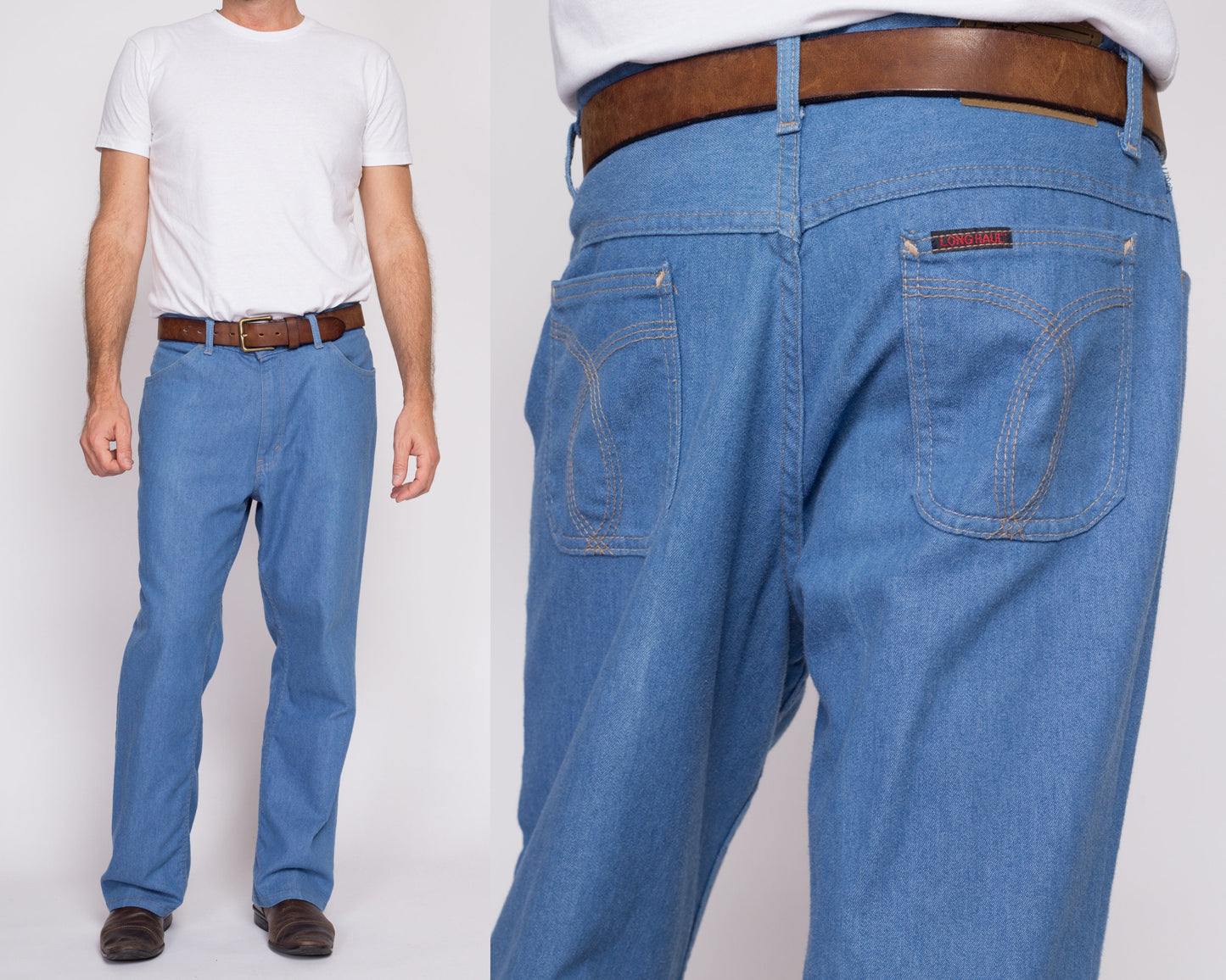 36x32 80s Blue Denim Pants | Vintage High Waisted Jeans Trousers