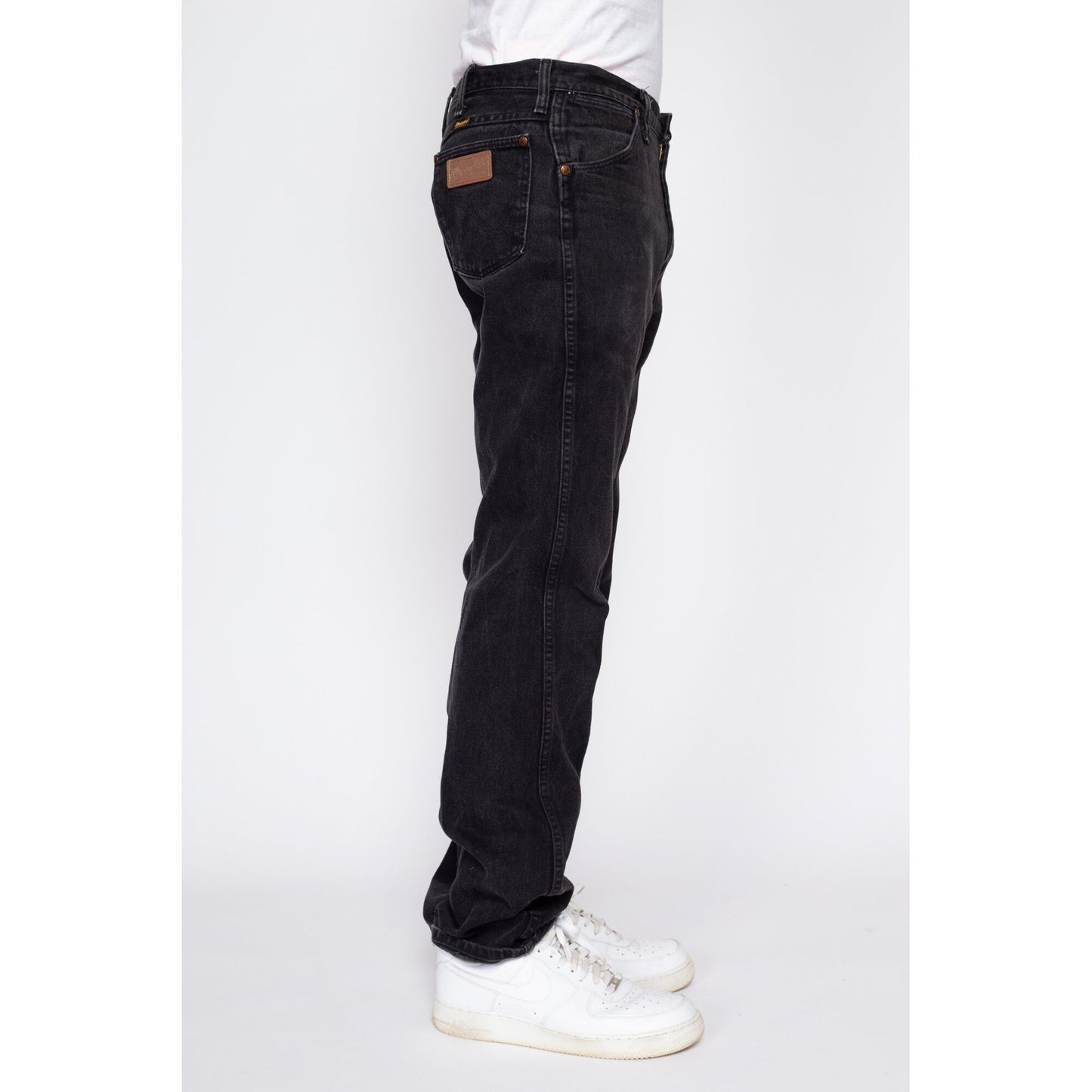 33x36 Vintage Wrangler Black Jeans | 80s 90s Faded Denim Straight Leg Jeans