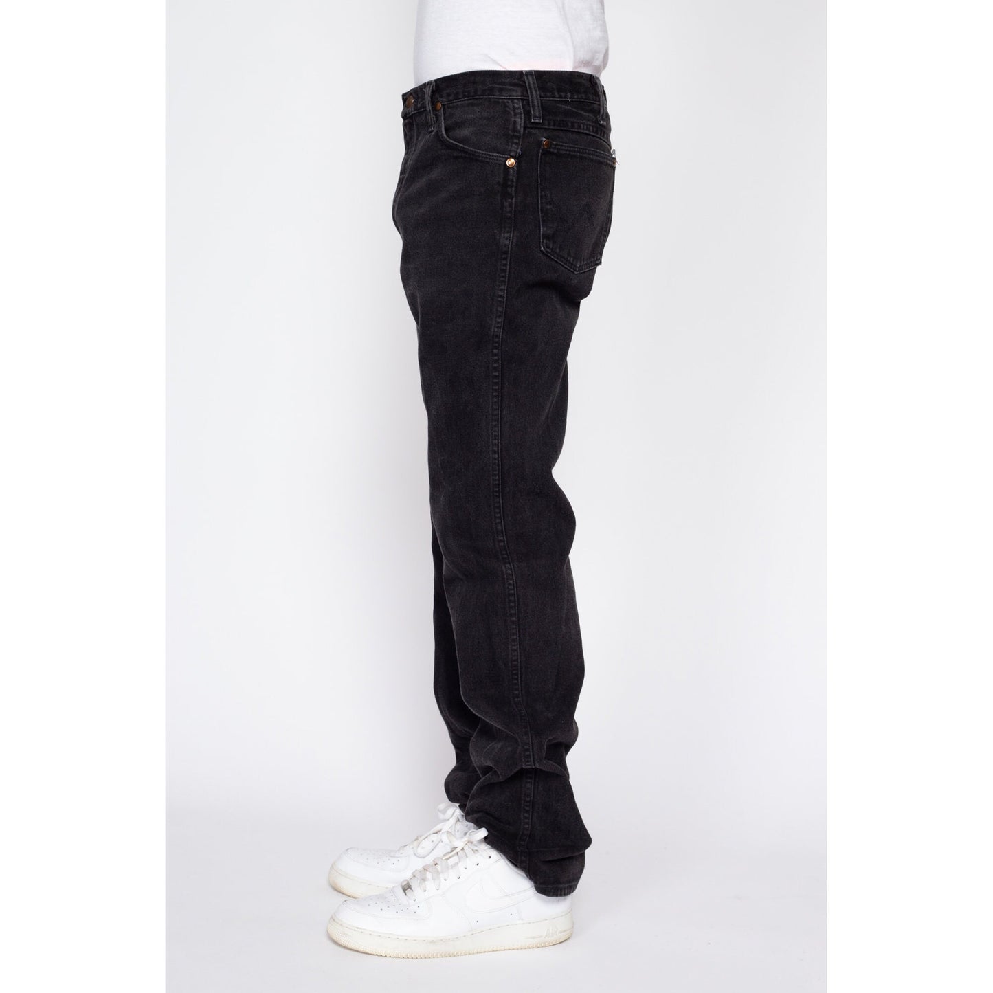 33x36 Vintage Wrangler Black Jeans | 80s 90s Faded Denim Straight Leg Jeans