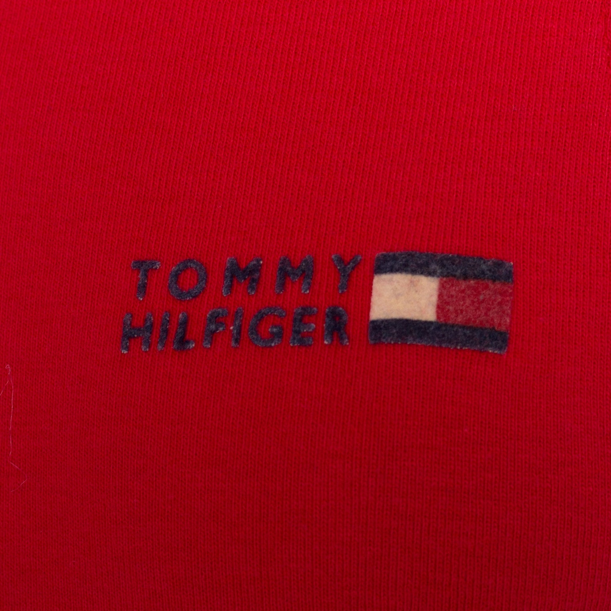 Medium 90s Tommy Hilfiger Red Mini Dress | Vintage Sporty Sleeveless Stretchy Tank Dress