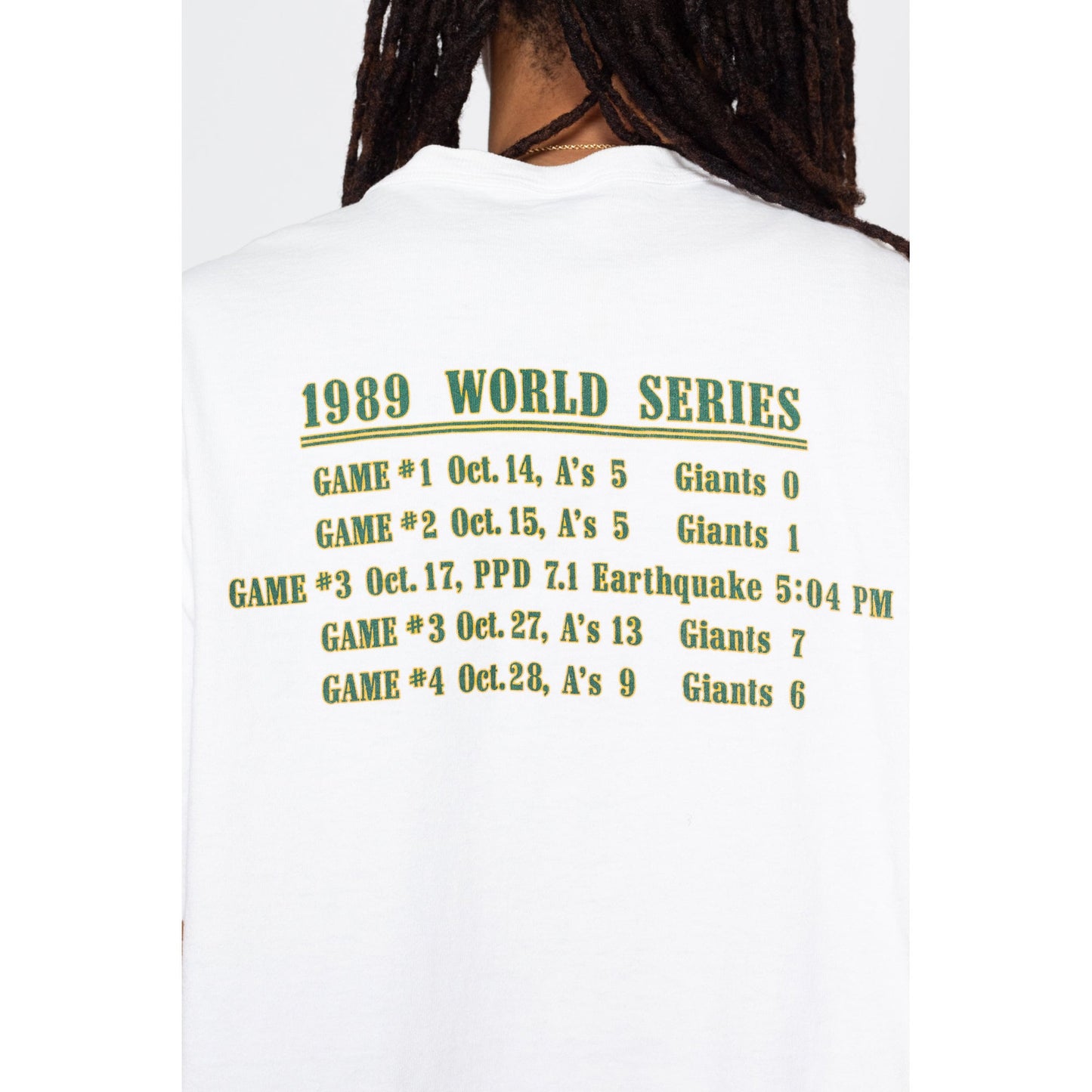 XL 80s Oakland Athletics 1989 Champions Starter T Shirt | Vintage Battle Of The Bay MLB Baseball Graphic Tee