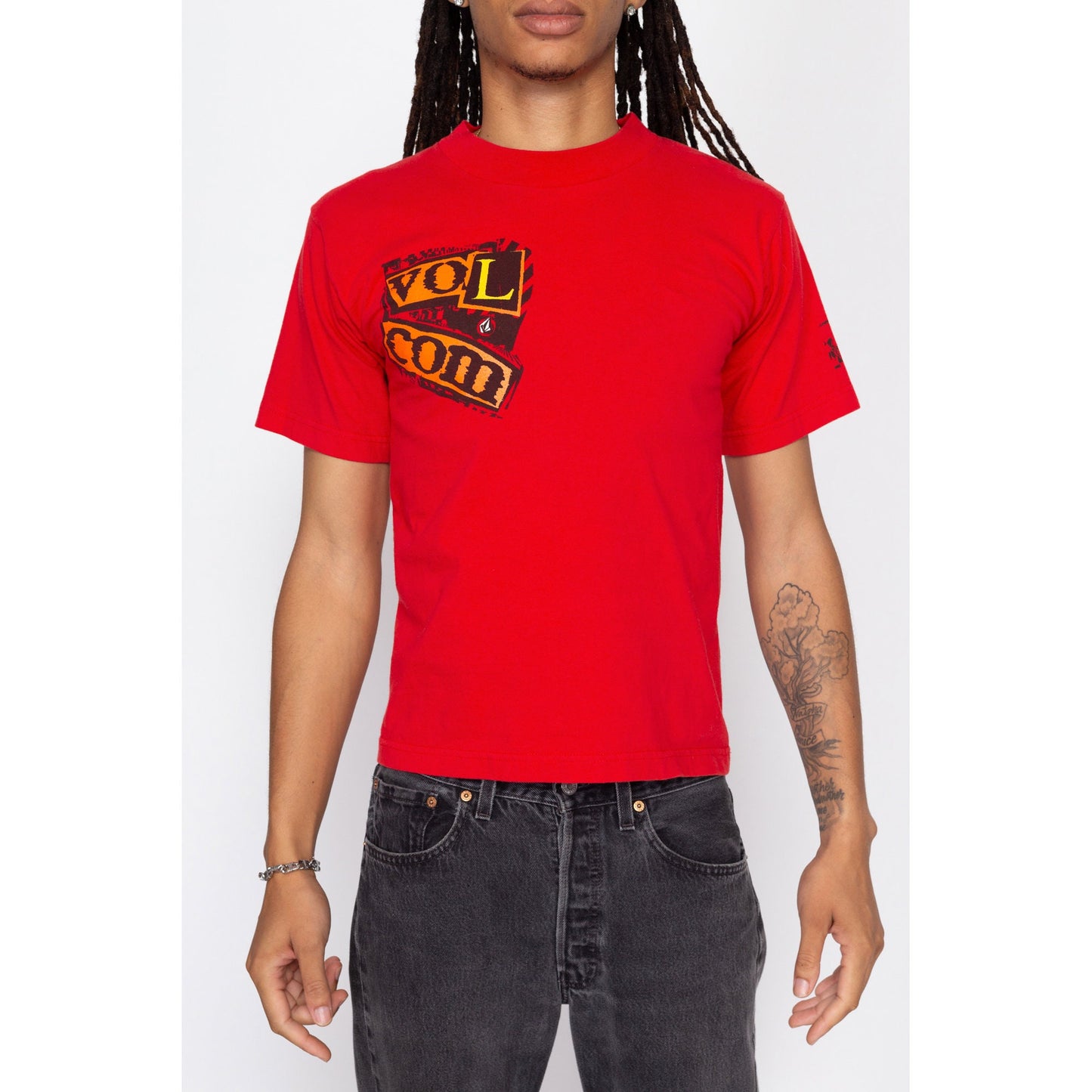 XS Vintage Volcom Skater T Shirt | 90s Y2K Red Streetwear Brand Logo Graphic Tee