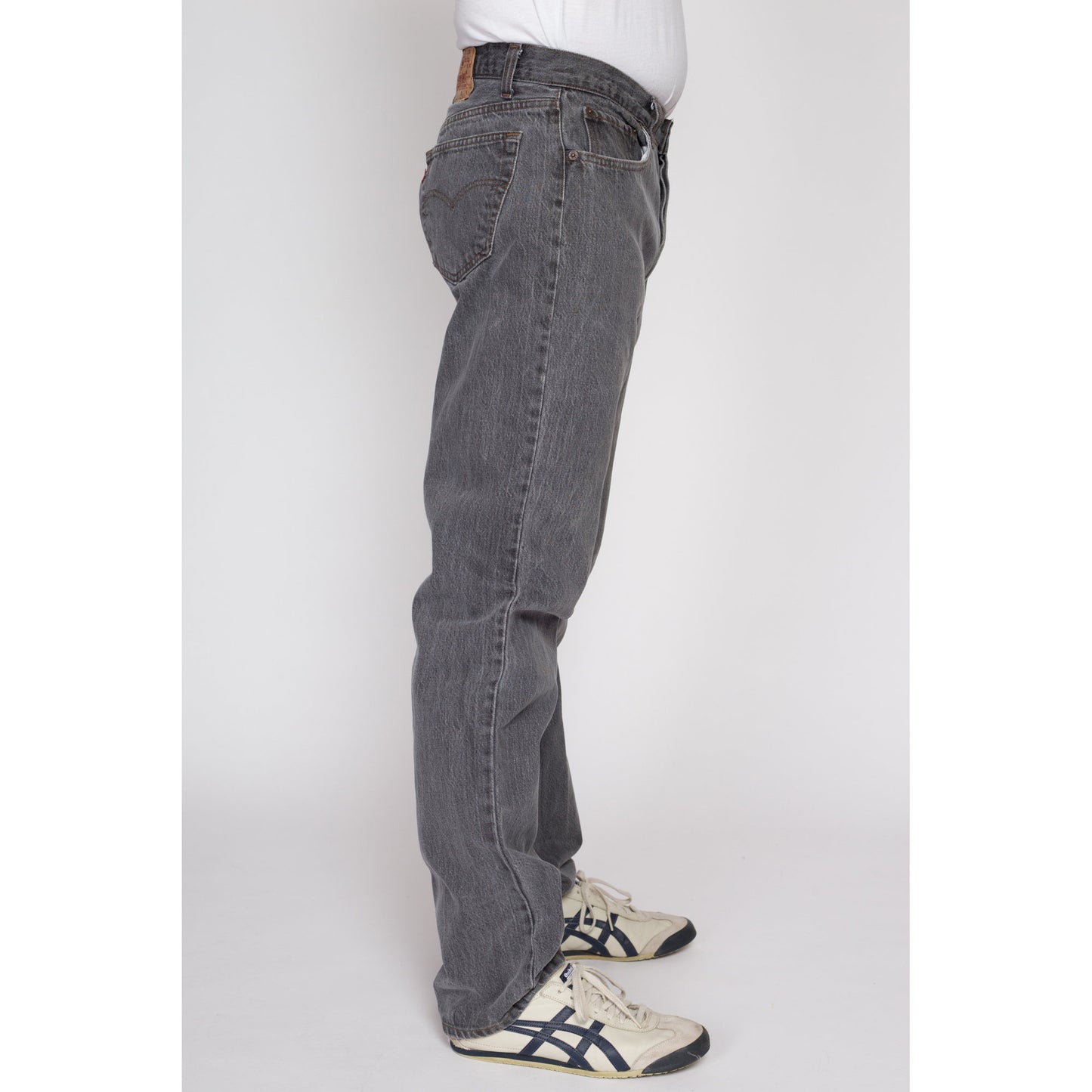 34x34 Vintage Levi's 501 Made In USA Faded Black Jeans | 80s 90s Tapered Leg Denim Dad Jeans