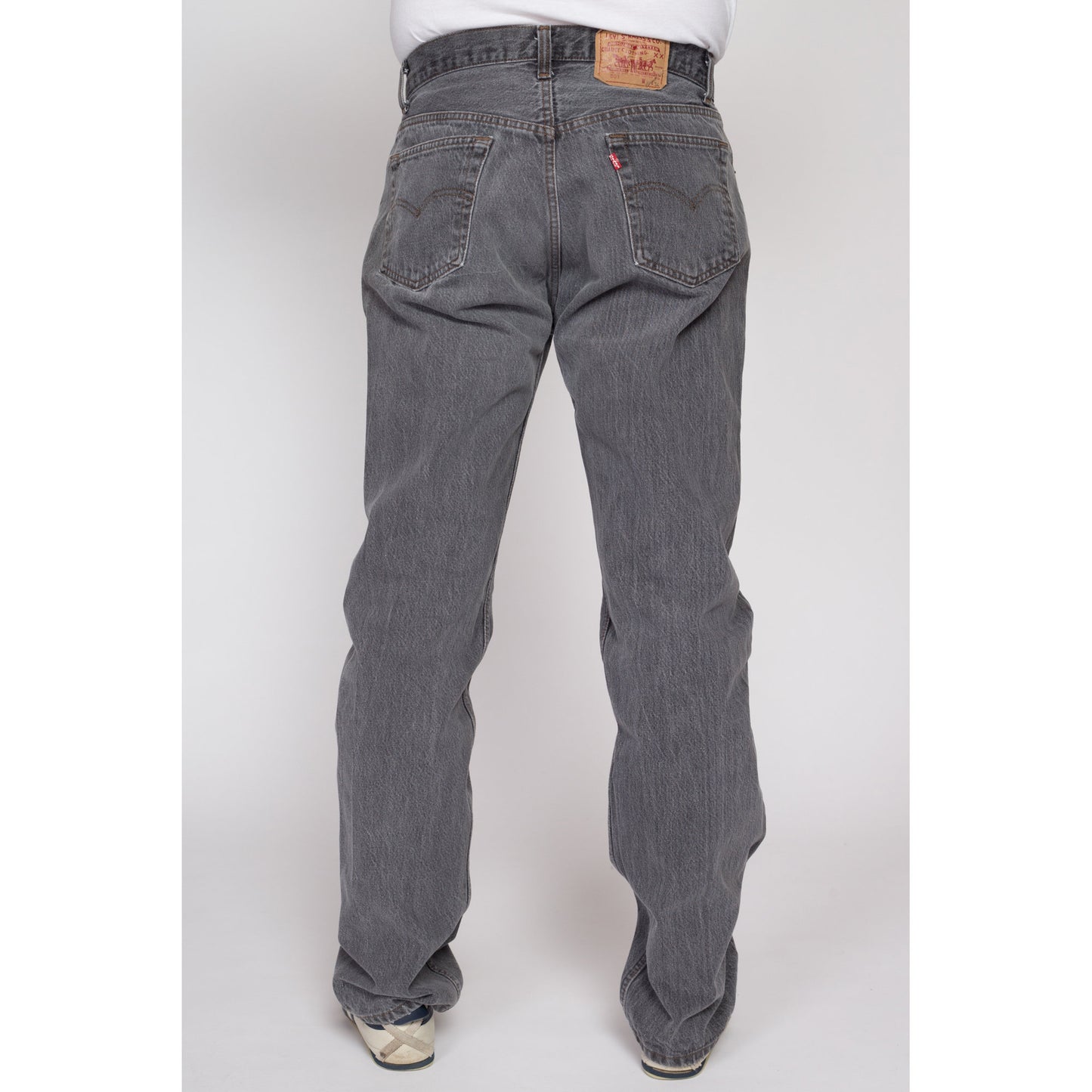 34x34 Vintage Levi's 501 Made In USA Faded Black Jeans | 80s 90s Tapered Leg Denim Dad Jeans