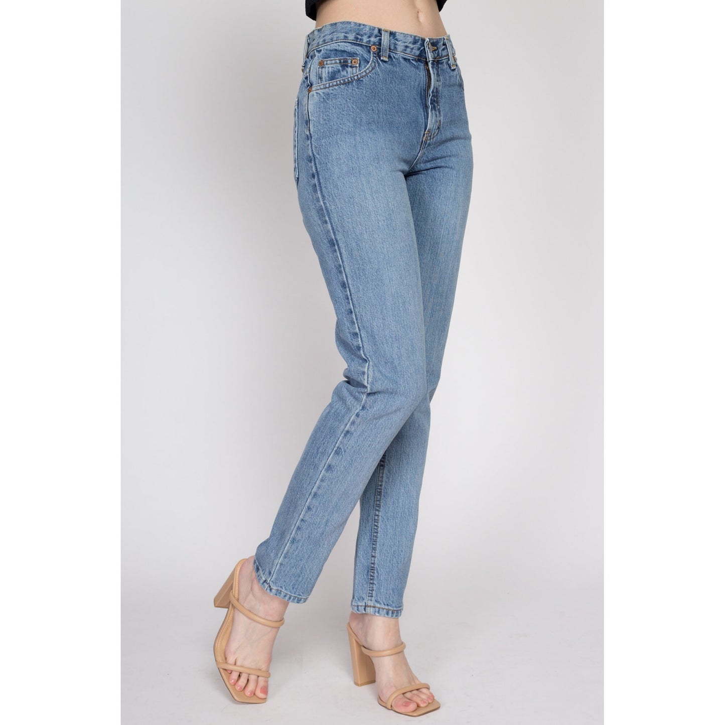 XS 90s Gap Mid Rise Light Wash Jeans | Vintage Original Fit Denim Tapered Leg Mom Jeans